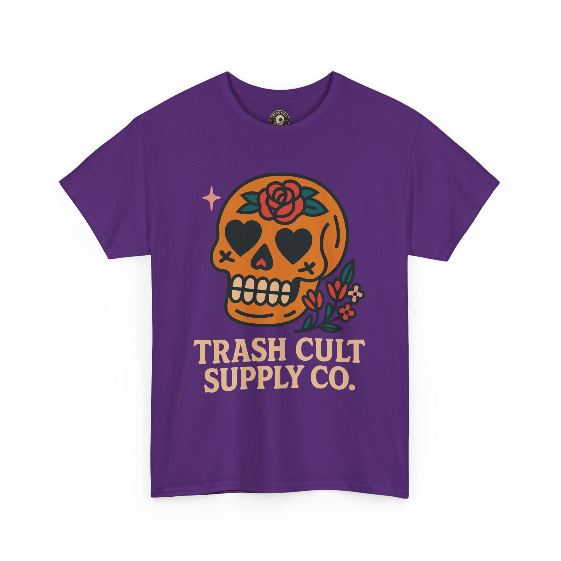 Sugar Skull T-Shirt – Trash Cult Supply Co. – Gildan 5000 Heavy Cotton Tee
