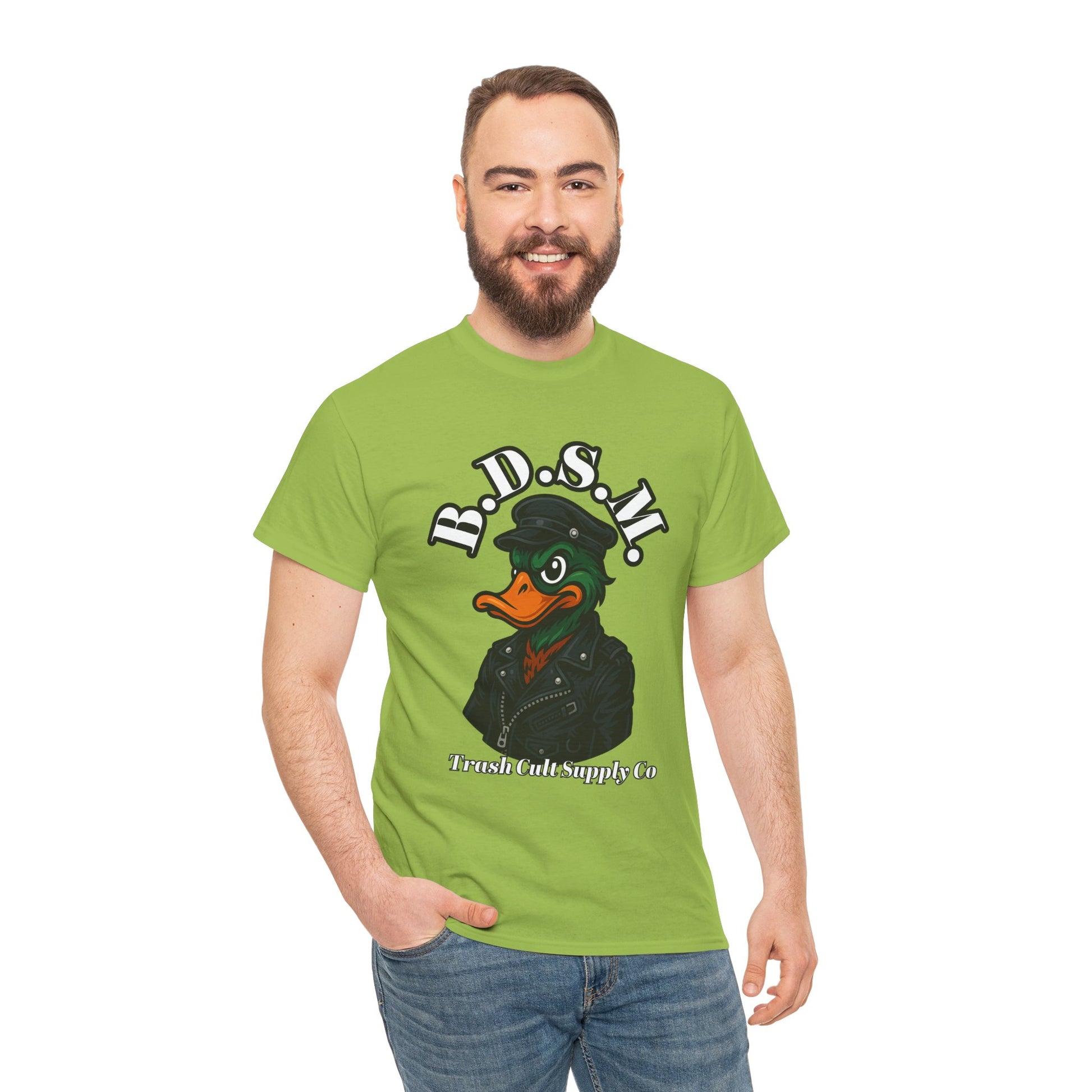 BDSM Mallard Duck Biker Shirt – Funny Biker Duck Tee on Gildan 5000