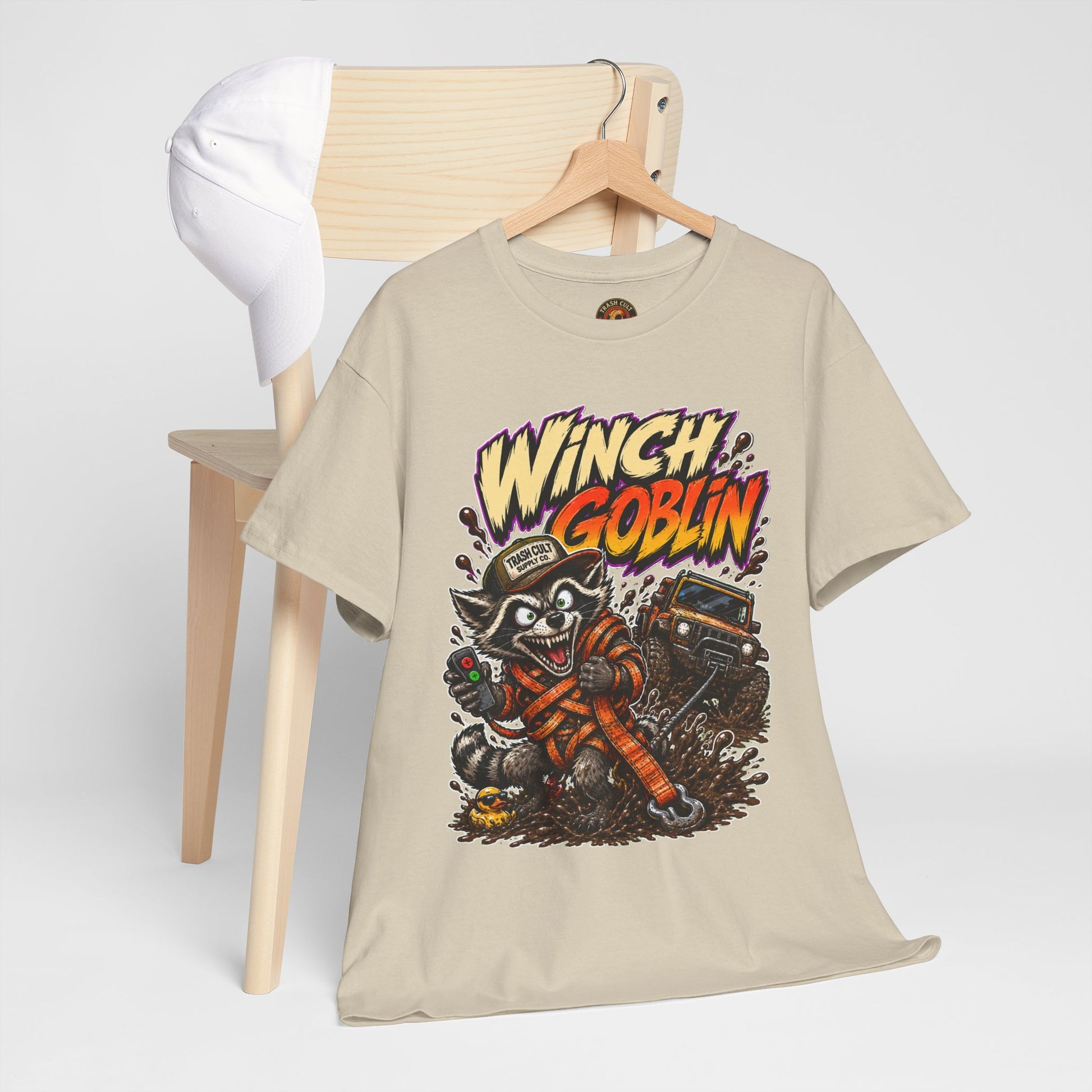 Winch Goblin Tee — Vintage Tow Truck Mechanic Graphic Shirt