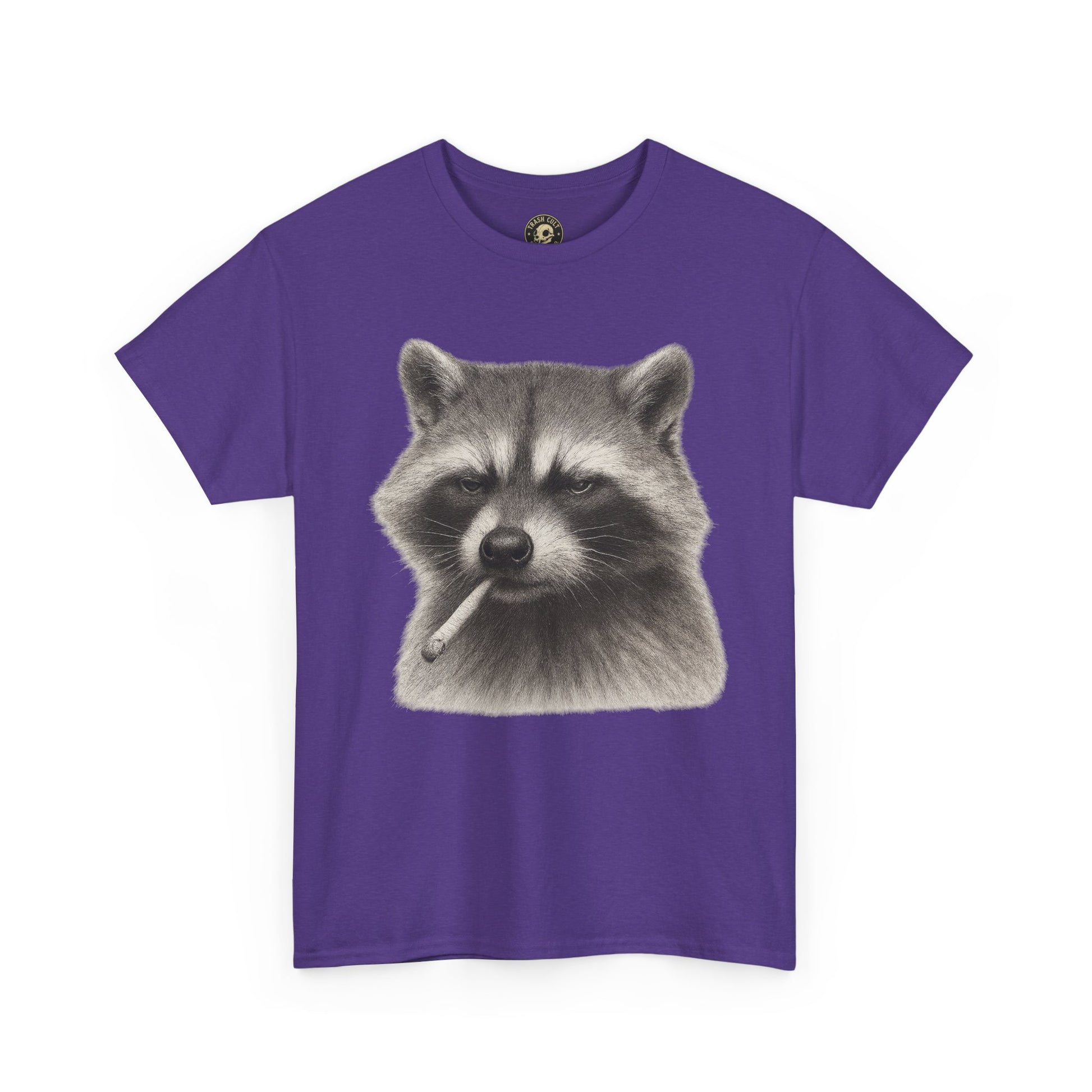 Dirty Harry Raccoon Halftone Shirt – Soft Grit Aesthetic, Smoking Trash Panda Graphic Tee