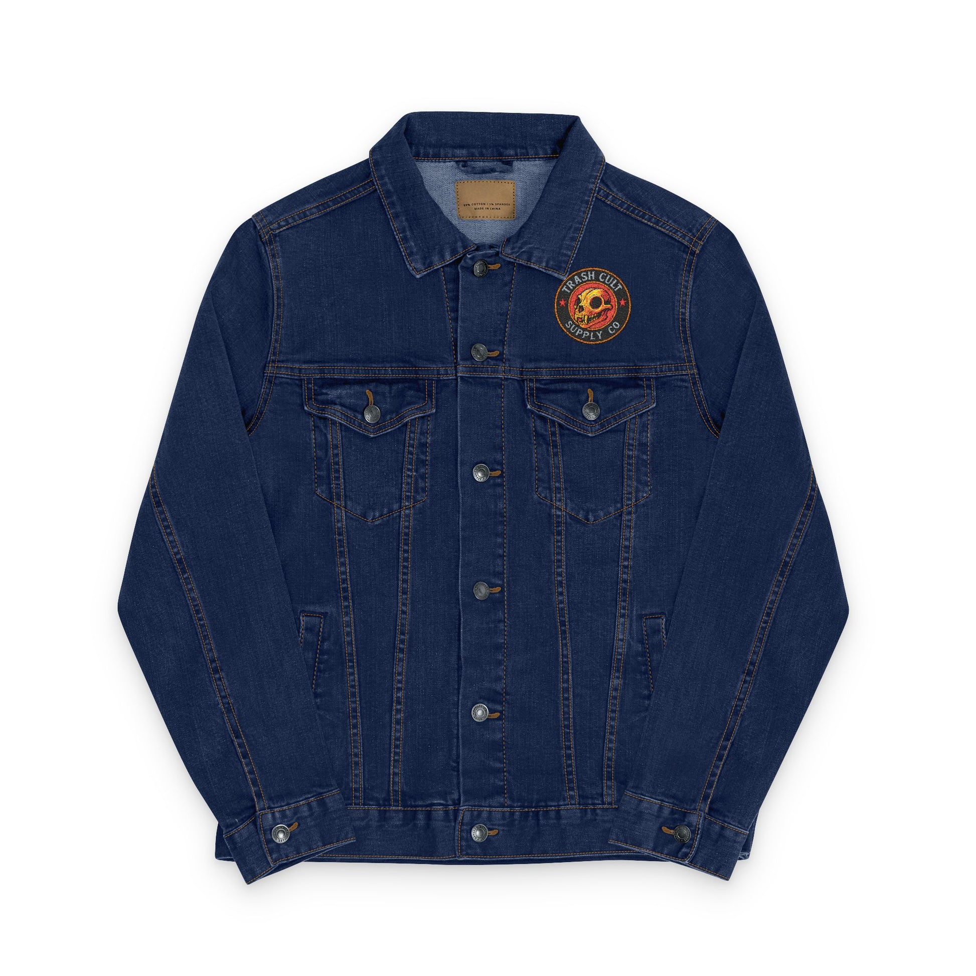 FERAL Embroidered Denim Jacket – Trash Cult Supply Co. (Black or Classic Denim)