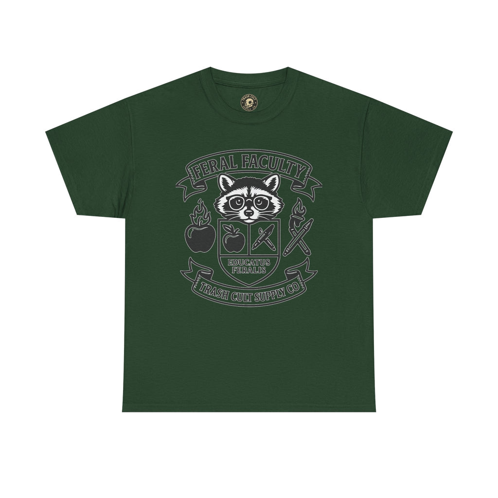Feral Faculty Tee, Fun Teacher Shirt, Animal Lover Gift, Cool Graphic Tee, Casual Everyday Wear, Unisex Cotton T-Shirt