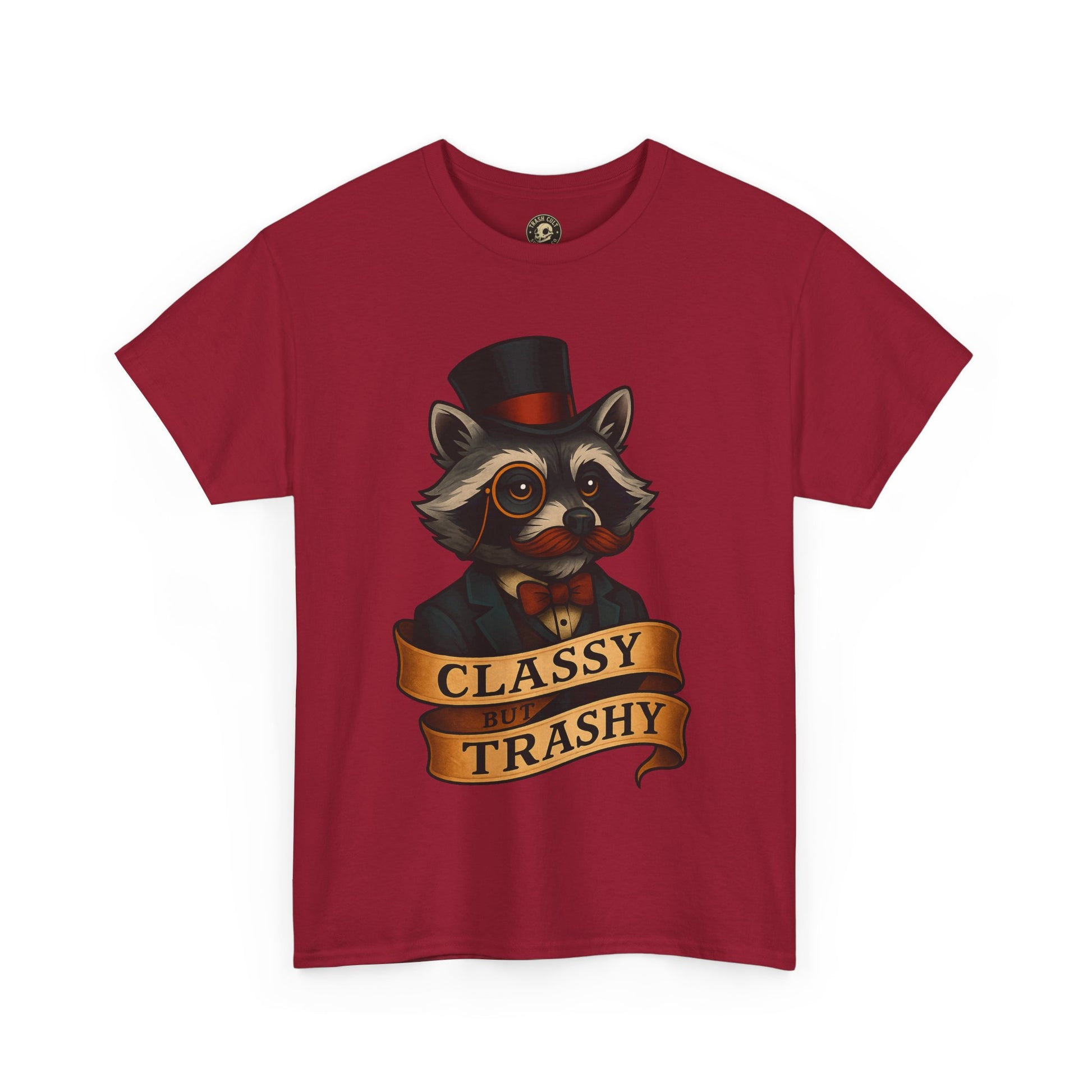 Classy Trashy Raccoon Tee, Unisex Heavy Cotton Tee, Funny Animal Shirt, Unique Gift, Casual Wear, Vintage Style T-Shirt