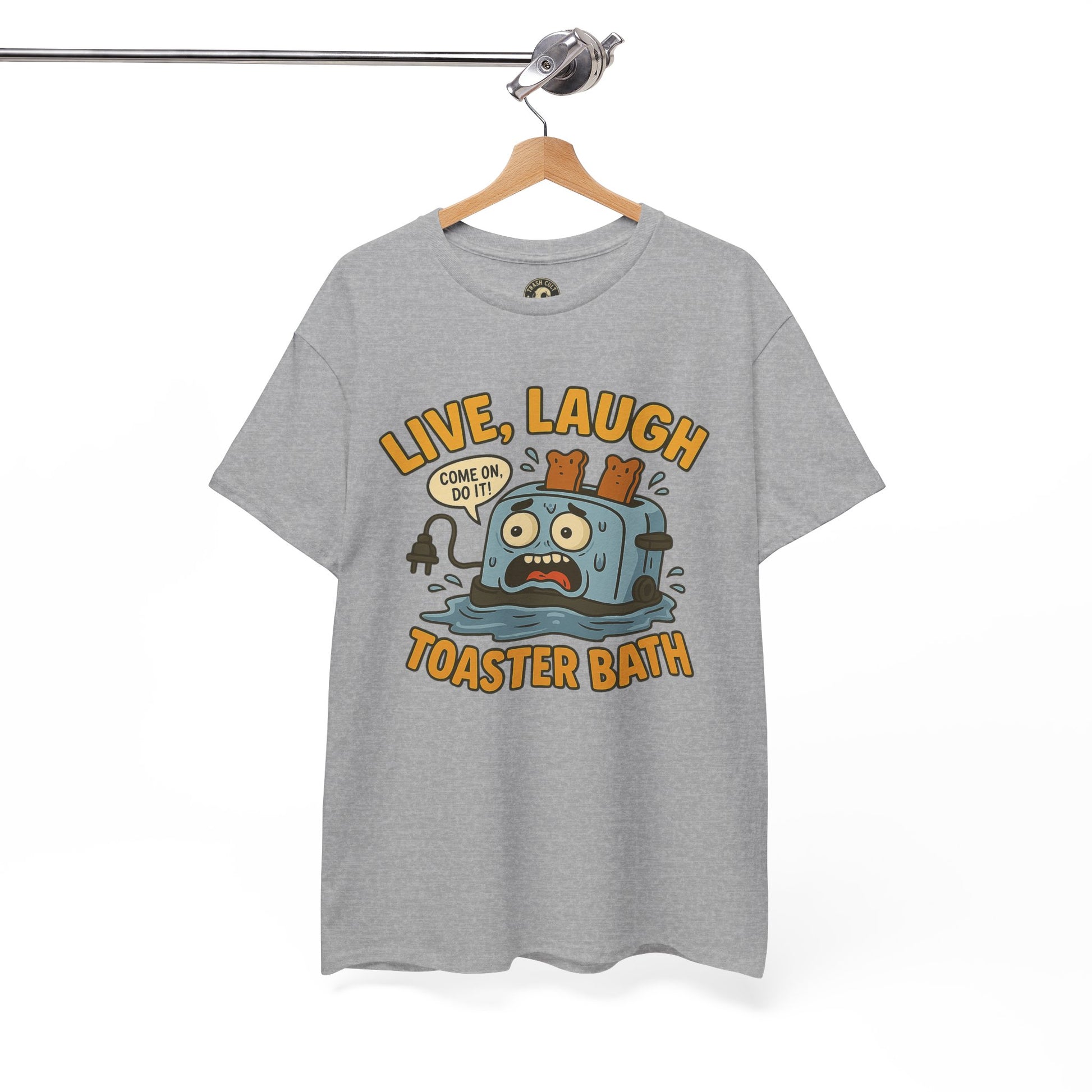 Funny Toaster Bath Tee, Humorous Unisex Shirt, Gift for Friends, Lightweight Cotton Tee, Birthday Party Outfit