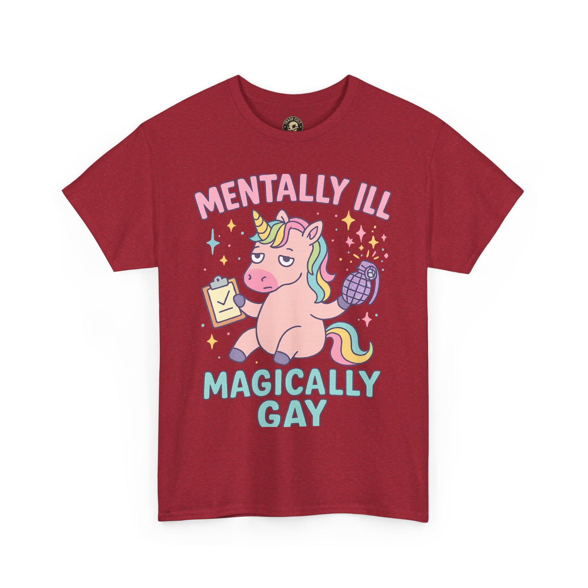 Mentally Ill, Magically Gay Unicorn Shirt – Funny Pastel Pride Tee