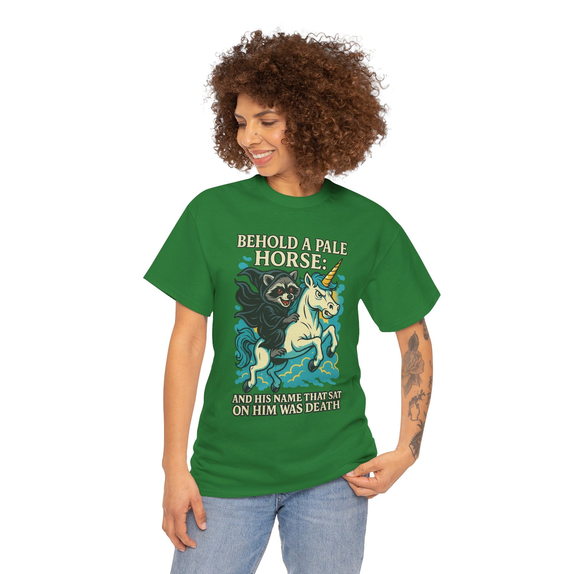 Behold a Pale Horse – Raccoon of Death Shirt | Gildan 5000 Unisex Tee