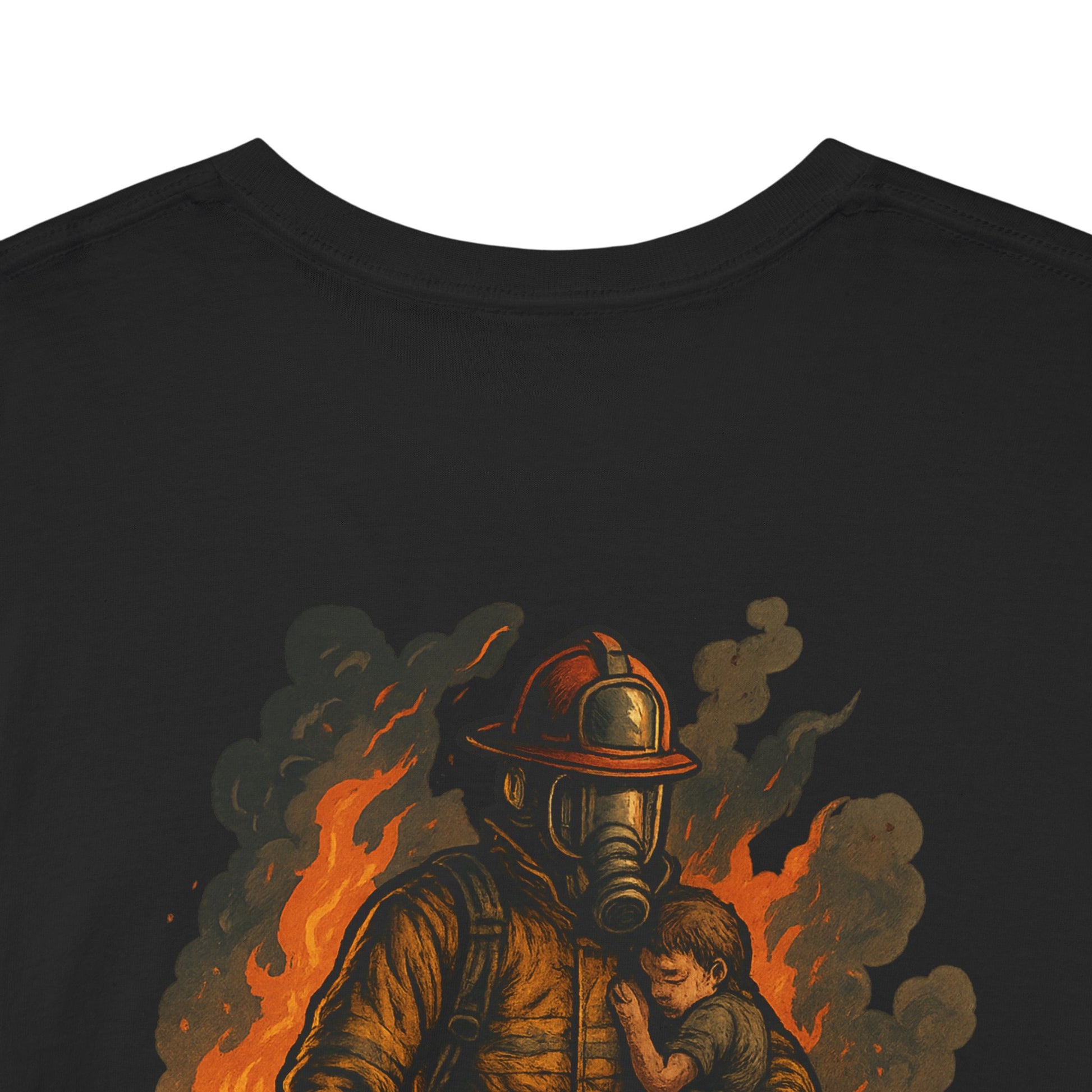 Firefighter Tribute T-Shirt - Bold Design, Heroic Spirit, Unisex Shirt, Gift for Firefighters, Fire Safety Awareness