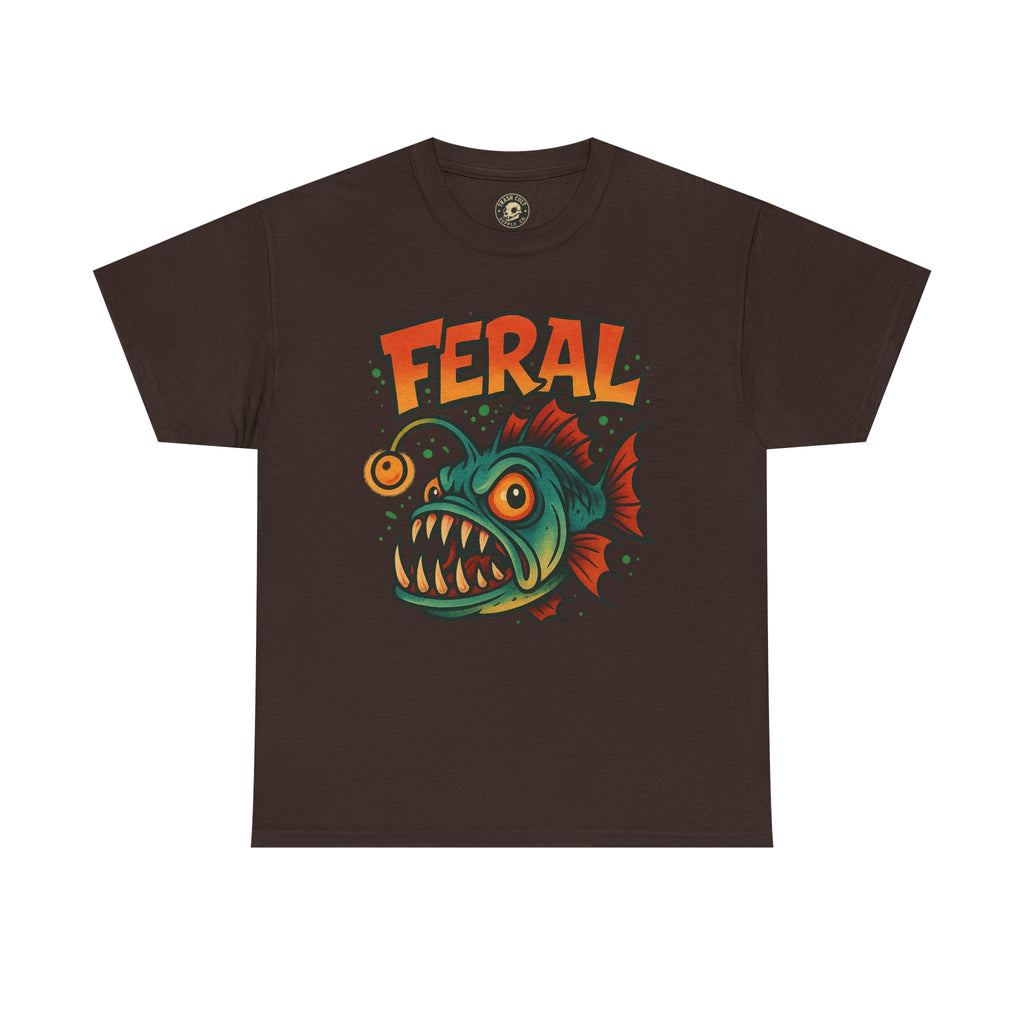 Feral Graphic Tee, Unisex Heavy Cotton Shirt, Edgy Apparel for Art Lovers, Perfect for Gifts and Casual Wear, Streetwear Fashion
