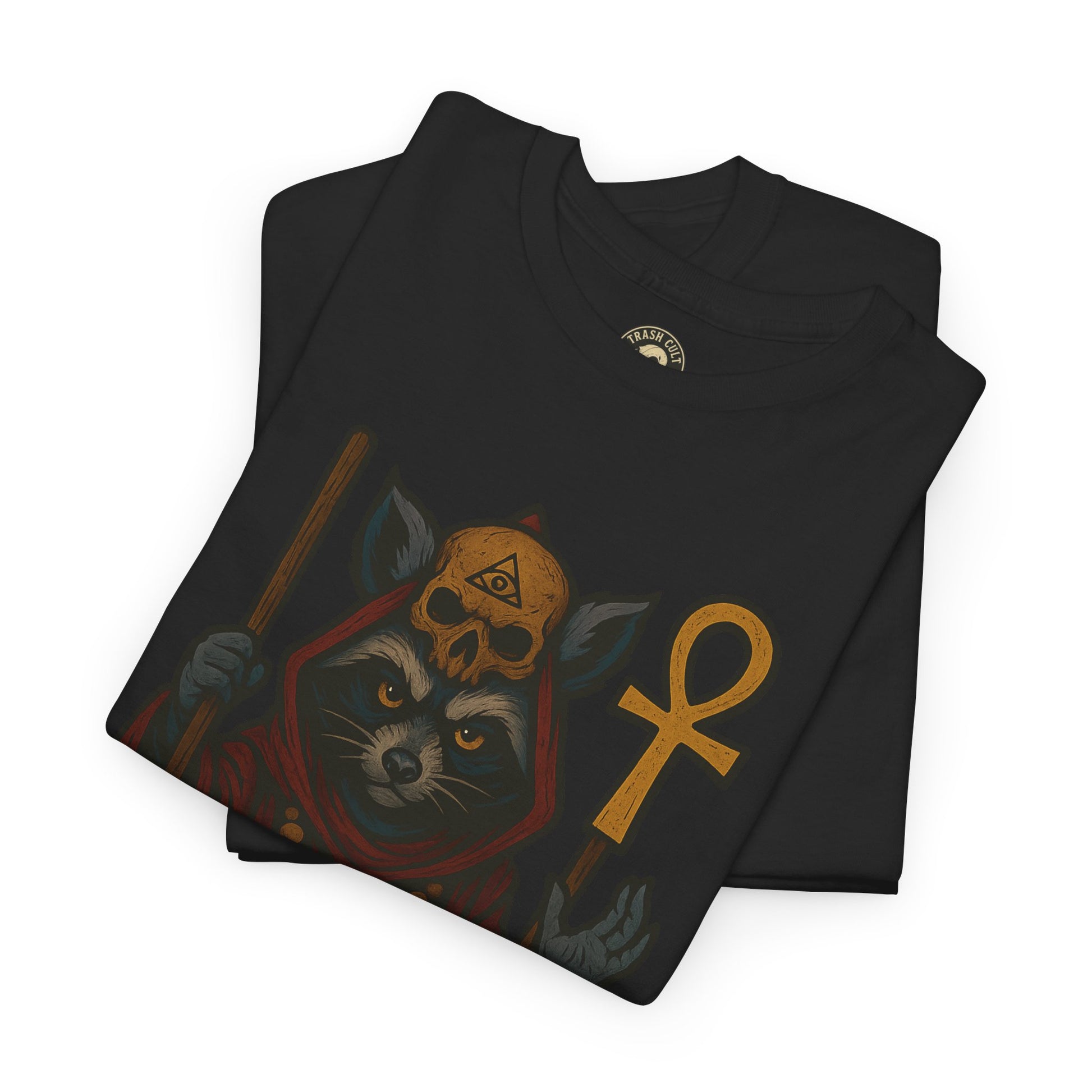 FERAL Raccoon Cult Leader Shirt – Graffiti Style Streetwear Tee | Bold Trashcore Design on Gildan 5000