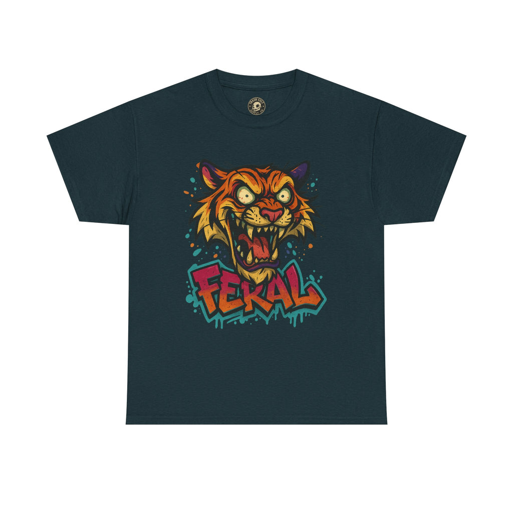 Feral Tiger Graphic Tee, Custom Artwork Shirt, Vintage Style T-Shirt, Casual Wear, Unique Gift for Animal Lovers