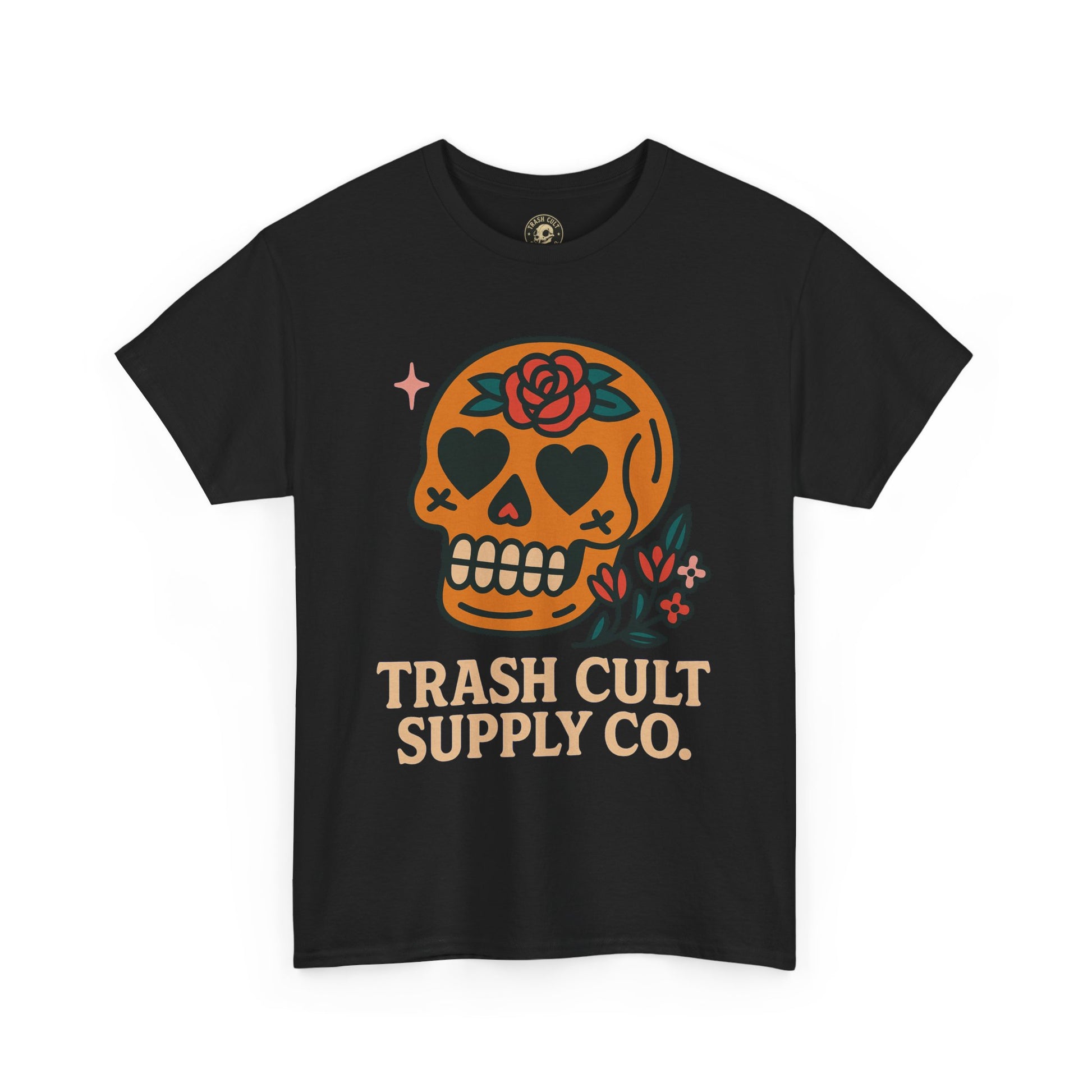 Sugar Skull T-Shirt – Trash Cult Supply Co. – Gildan 5000 Heavy Cotton Tee