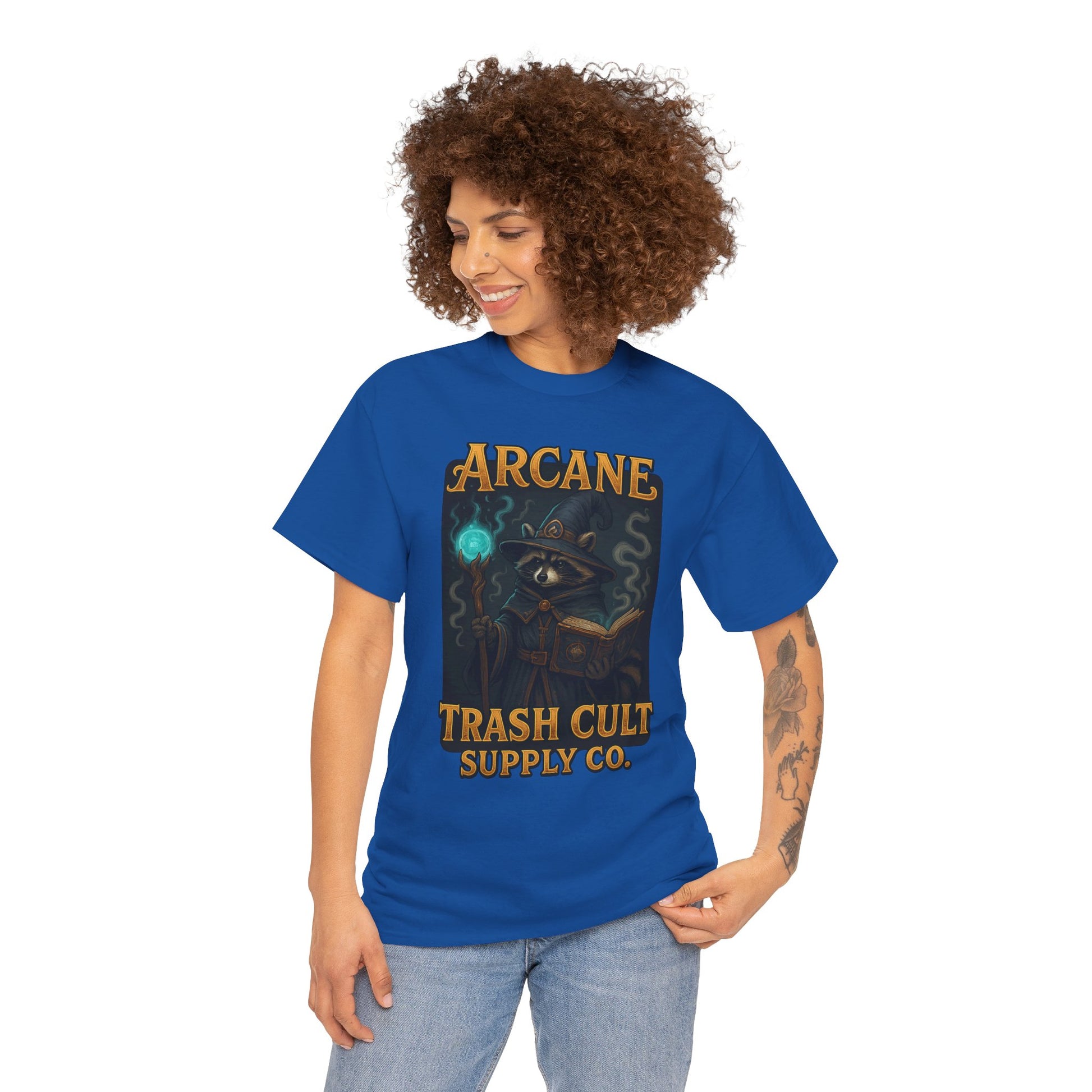 Arcane Trash Cult Unisex Heavy Cotton Tee, Cult Merchandise, Witchy Style, Halloween Tee, Casual Everyday Wear
