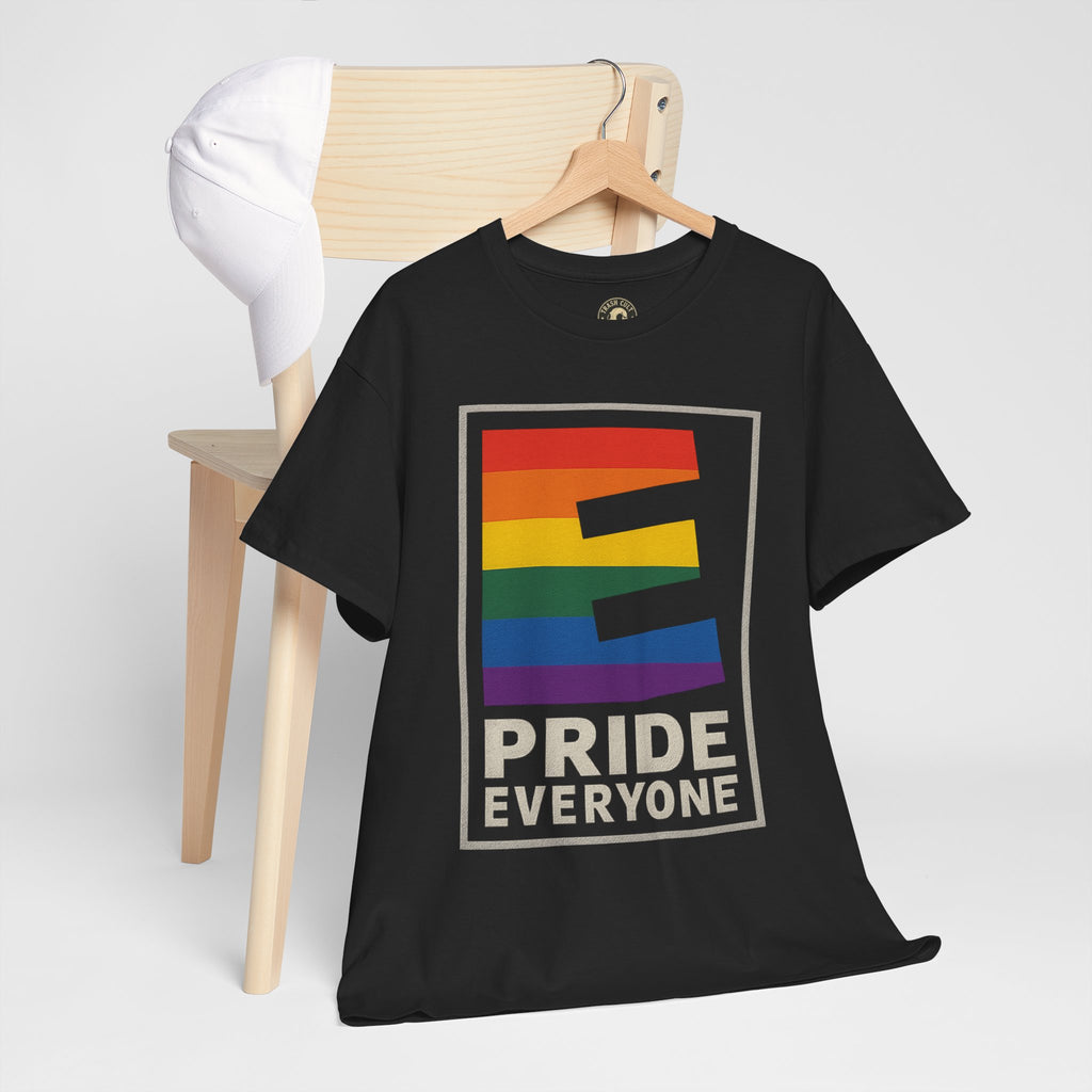 Pride “E for Everyone” T-Shirt – LGBTQ+ Inclusivity Graphic | Gildan 5000
