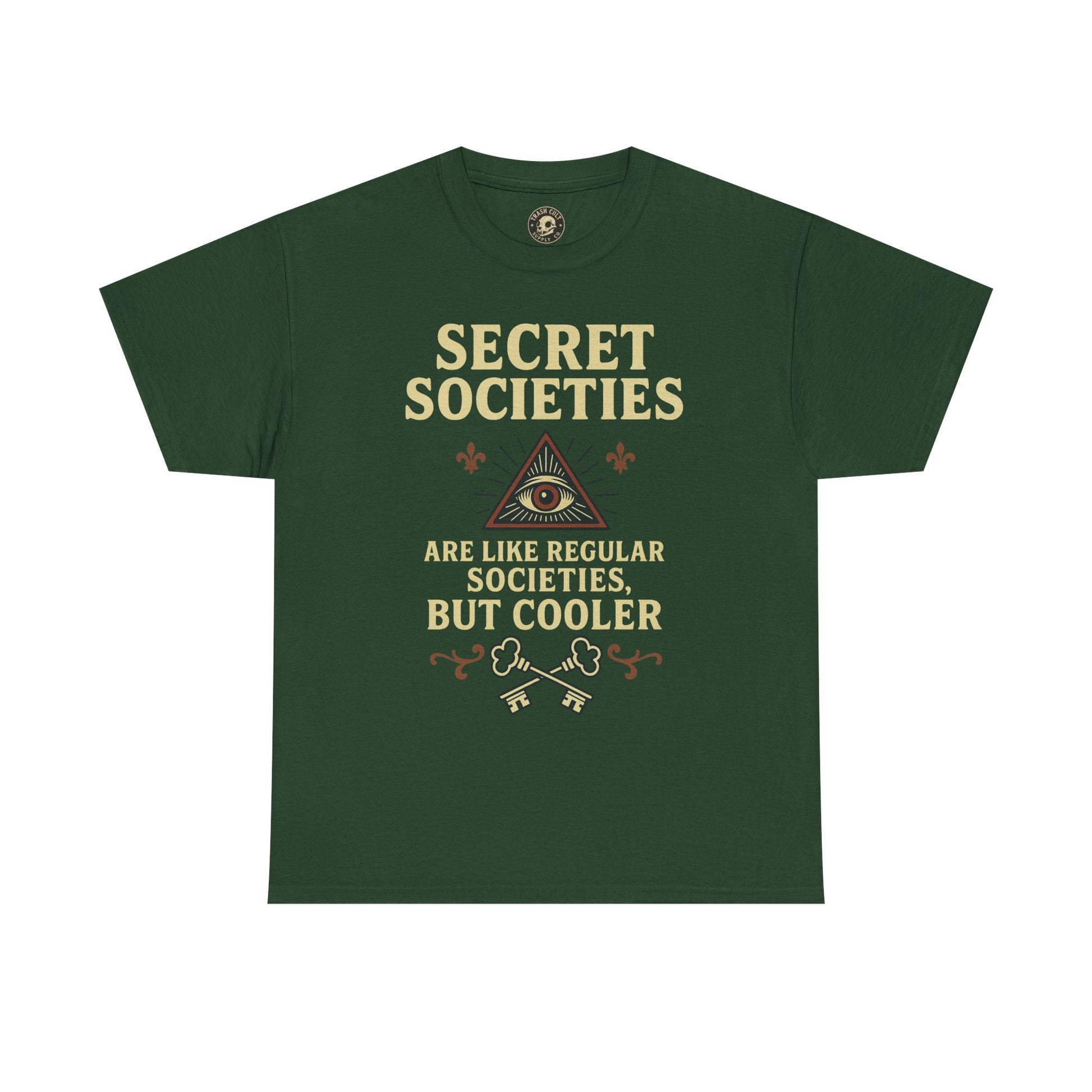 Secret Societies Shirt – Illuminati Eye Graphic Tee – Gildan 5000 Soft Cotton – Trash Cult Vintage Design