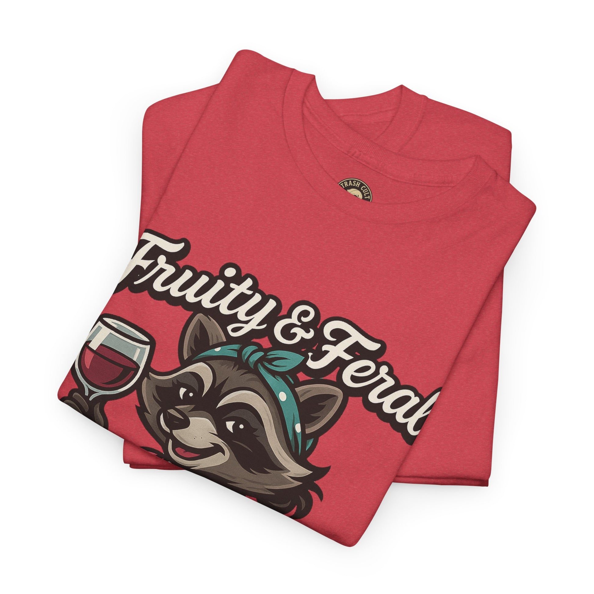 Fruity & Feral Raccoon Housewife Tee – Trash Cult Supply Co. on Gildan 5000
