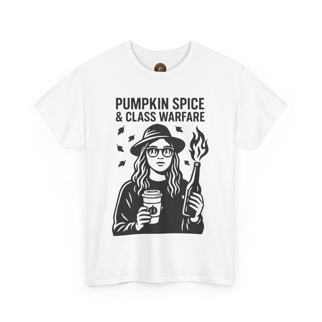 Pumpkin Spice & Class Warfare Shirt – Fall Riot Girl Graphic Tee – Fall of Humanity Collection – Trash Cult Supply Co.
