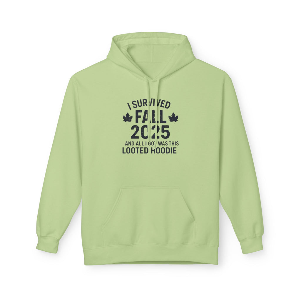 I Survived Fall 2025 Hoodie – Looted Hoodie Meme Sweatshirt – Fall of Humanity Collection – Trash Cult Supply Co.