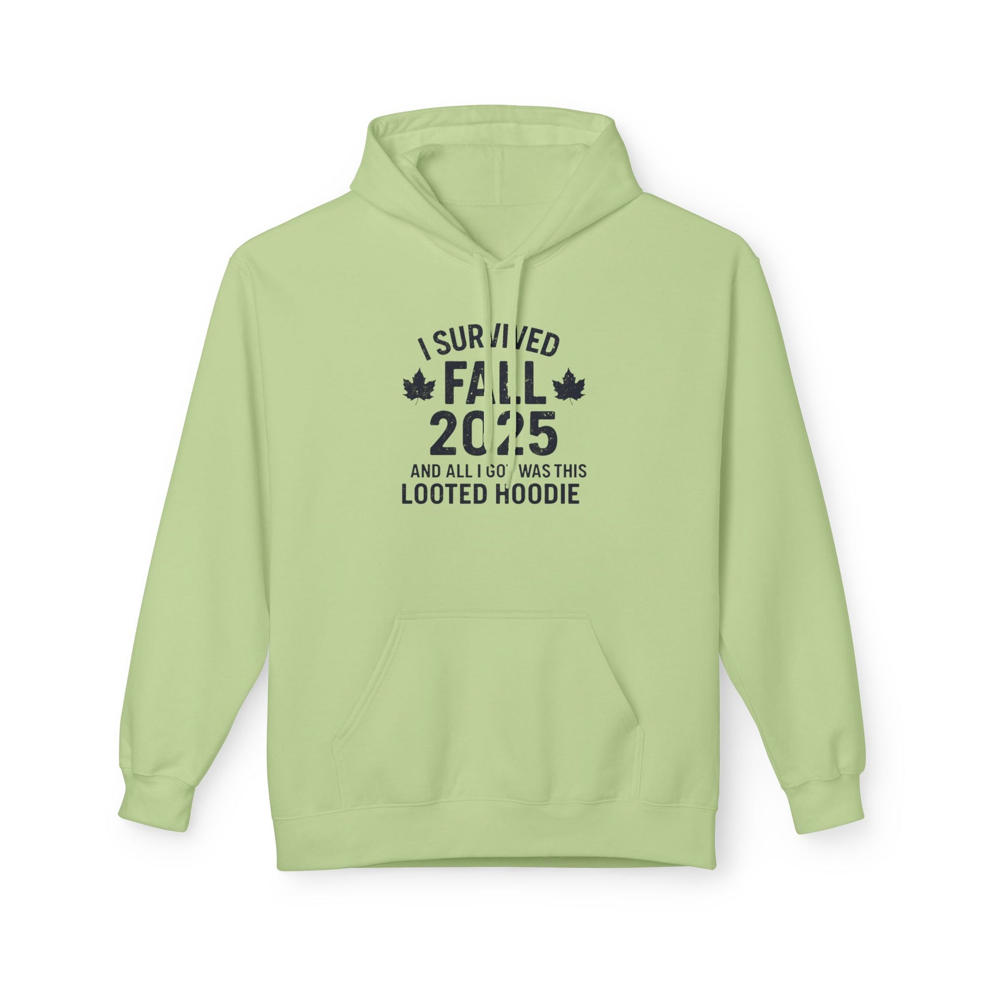I Survived Fall 2025 Hoodie – Looted Hoodie Meme Sweatshirt – Fall of Humanity Collection – Trash Cult Supply Co.