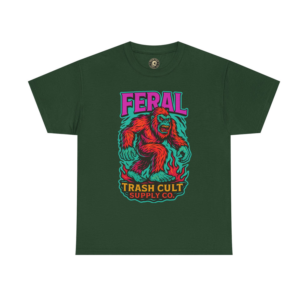 FERAL Bigfoot Shirt – Trashcore Bold Colors | Trash Cult Supply Co | Gildan 5000 Tee
