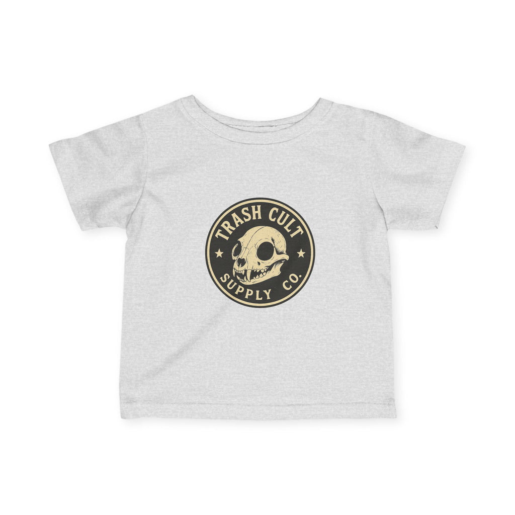 Trash Cult Skull Infant Tee, Baby T-Shirt, Unisex Baby Top, Cute Skull Baby Clothes, Edgy Infant Apparel, Trendy Newborn Gift