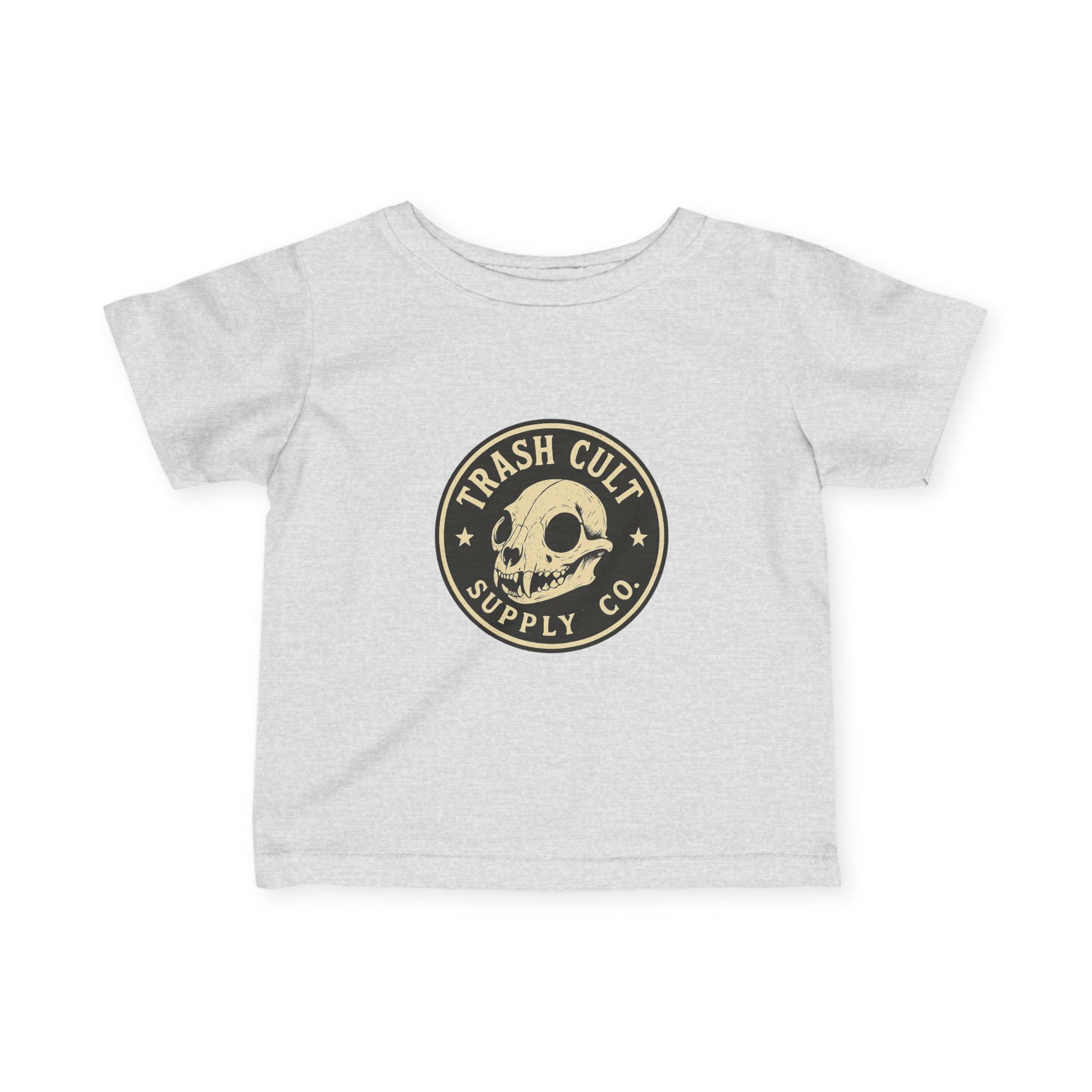 Trash Cult Skull Infant Tee, Baby T-Shirt, Unisex Baby Top, Cute Skull Baby Clothes, Edgy Infant Apparel, Trendy Newborn Gift