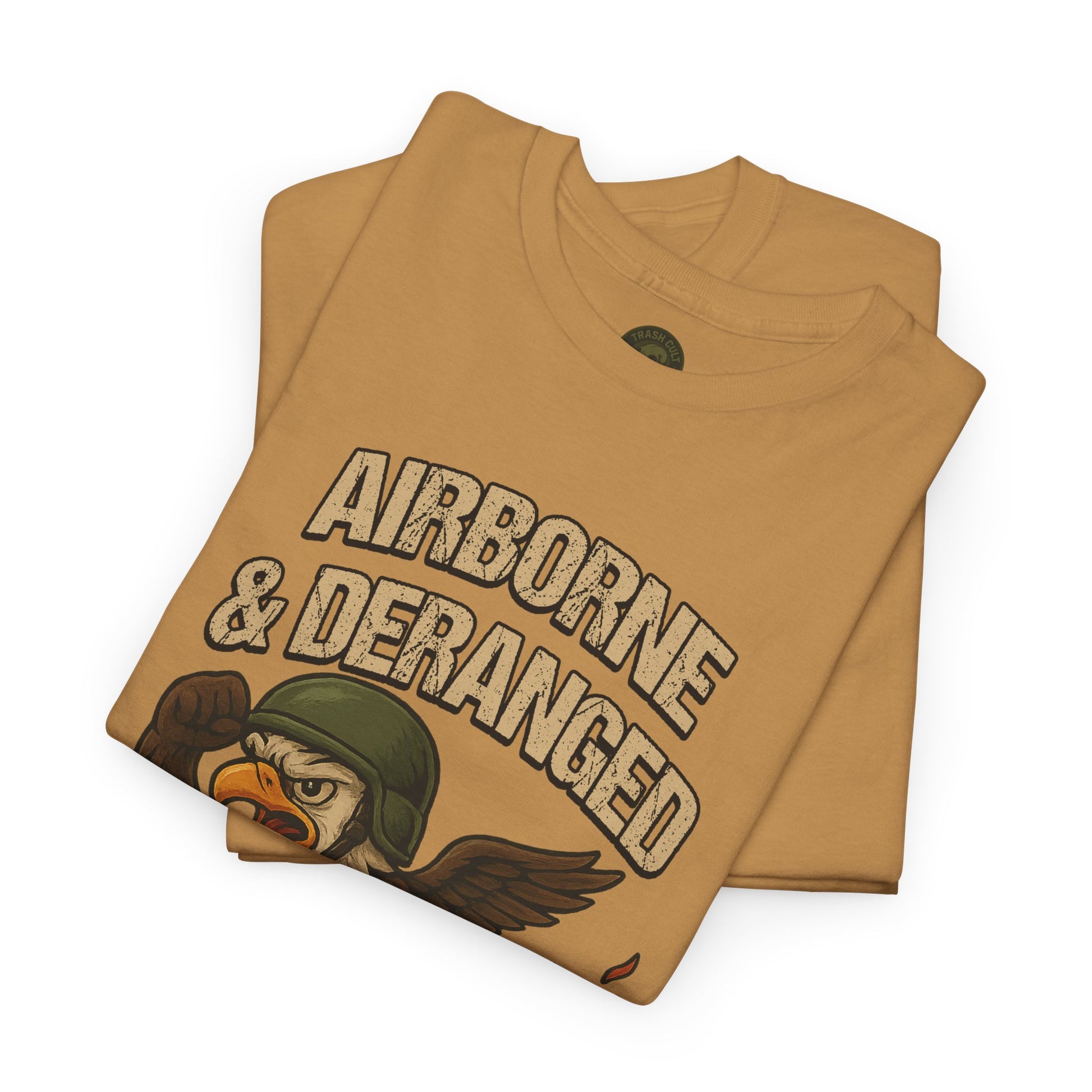 Airborne & Deranged T-Shirt – Trash Cult Supply Co. | Gildan 5000 Heavy Cotton Tee