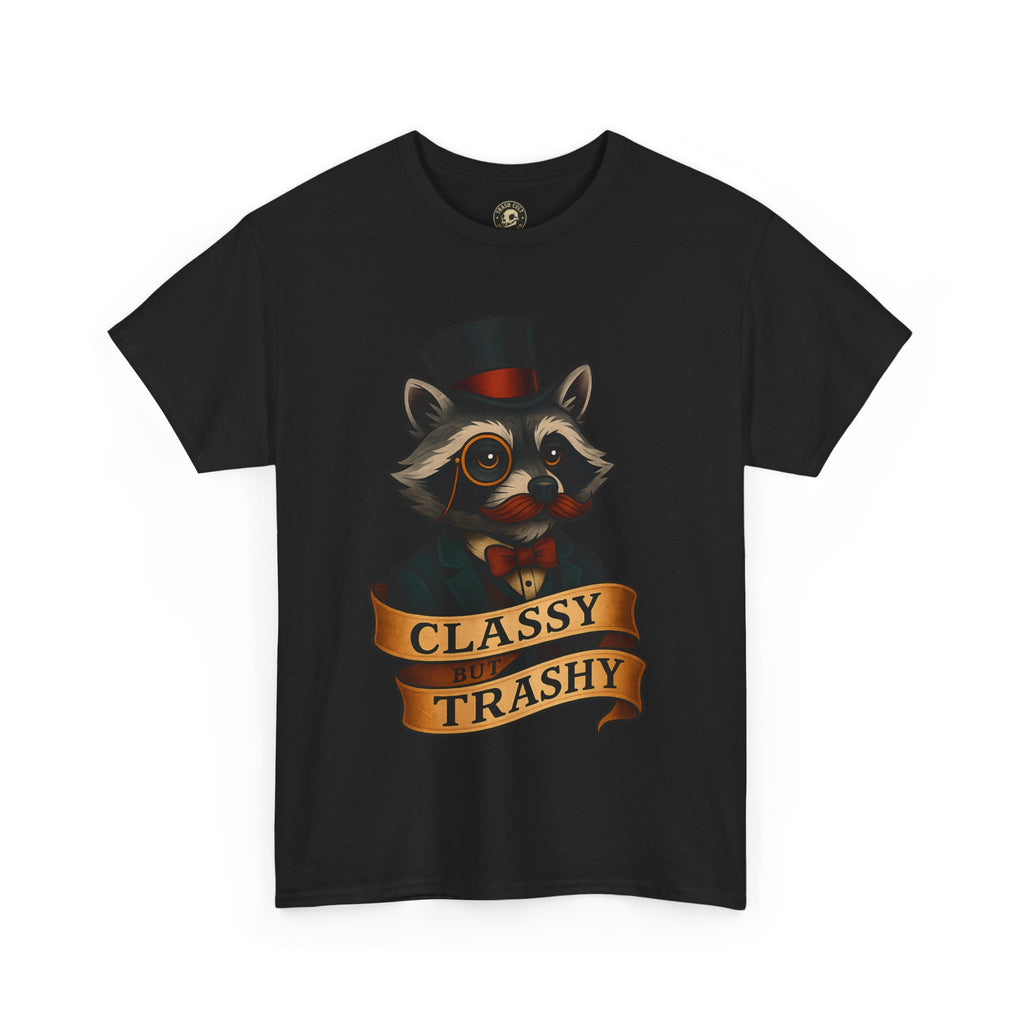 Classy Trashy Raccoon Tee, Unisex Heavy Cotton Tee, Funny Animal Shirt, Unique Gift, Casual Wear, Vintage Style T-Shirt