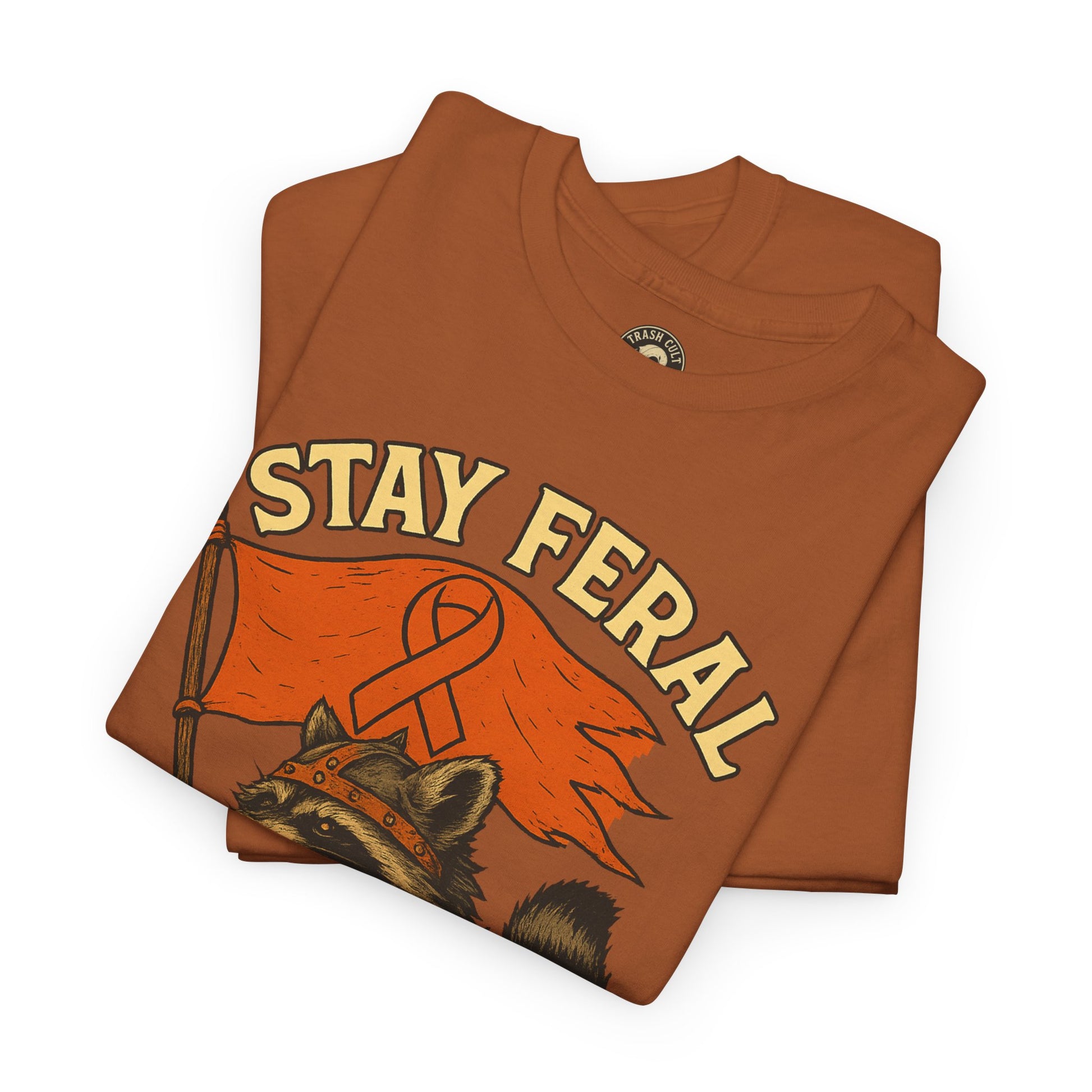 Stay Feral Fight MS Raccoon warrior shirt