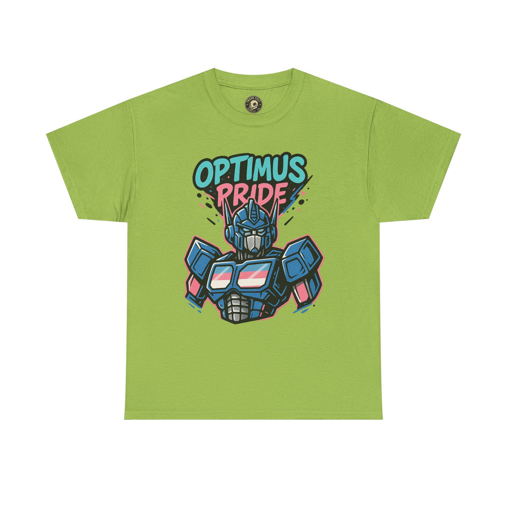 Optimus Pride T-Shirt – Trans Pride Robot Graphic Tee | Gildan 5000 Unisex Shirt