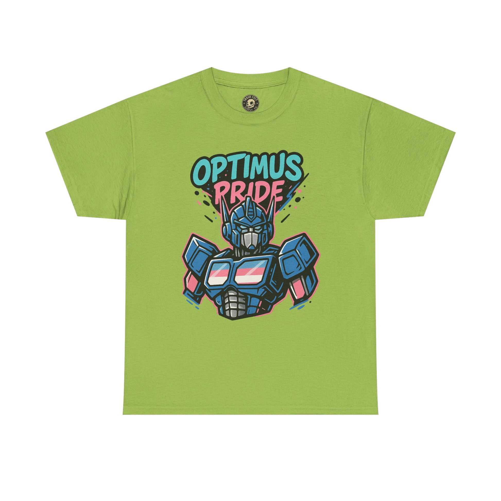 Optimus Pride T-Shirt – Trans Pride Robot Graphic Tee | Gildan 5000 Unisex Shirt