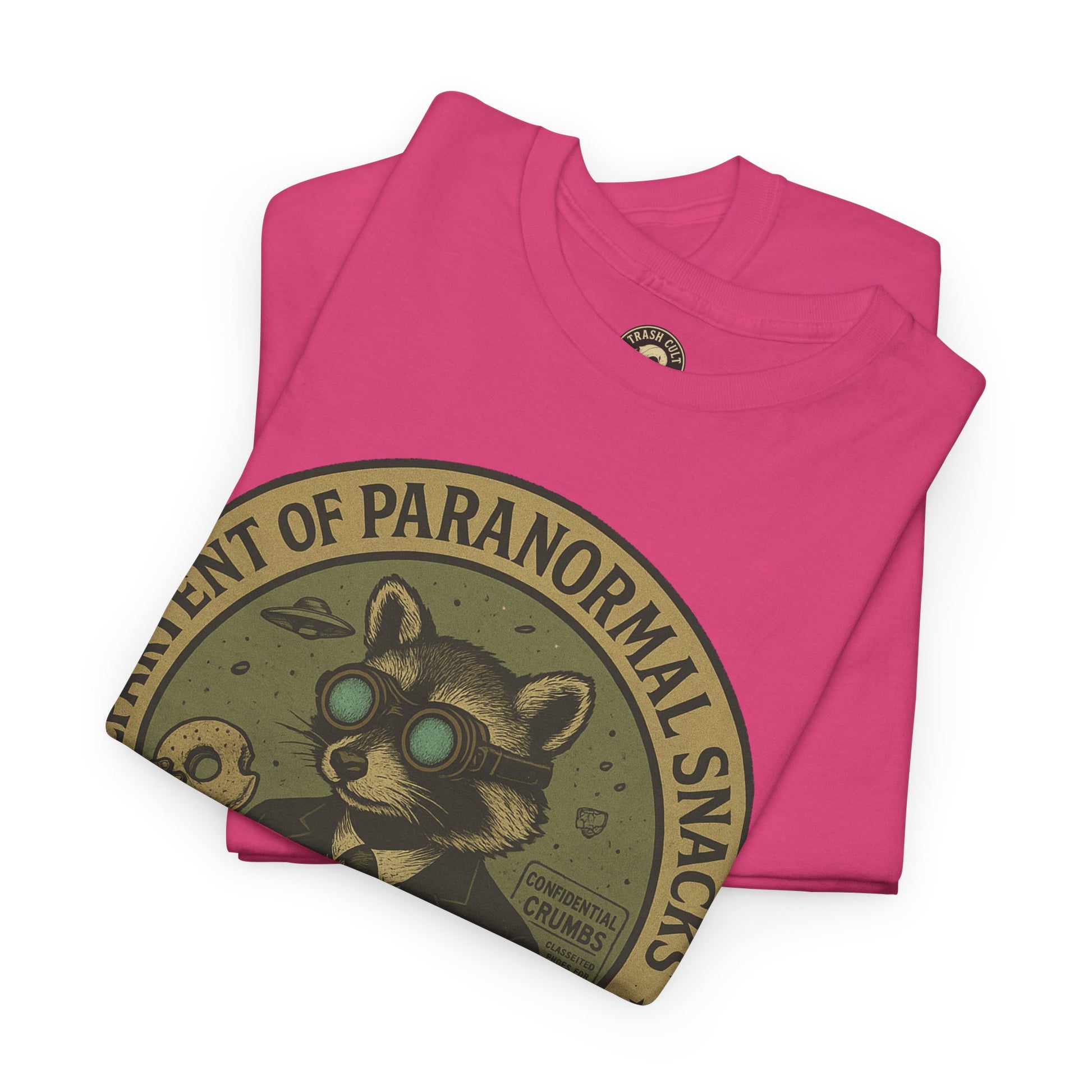 Department of Paranormal Snacks Shirt – Trash Cult Supply Co – Vintage Cryptid Division Tee – Gildan 5000