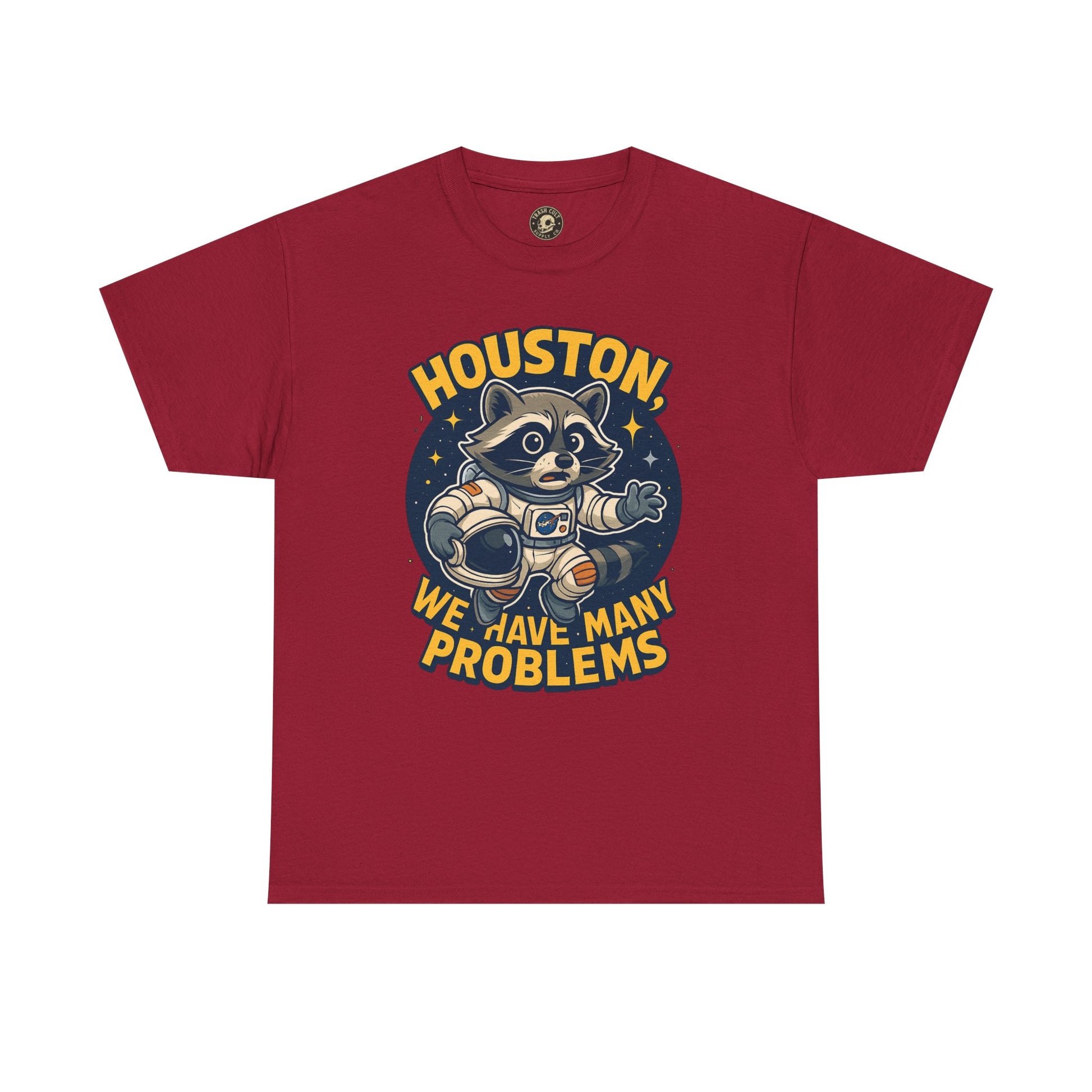 Houston We Have Many Problems T-Shirt, Unisex Graphic Tee, Space-Themed Apparel, Funny Gift for Astronaut Lovers, Casual Wear, Nerdy T-Shirt