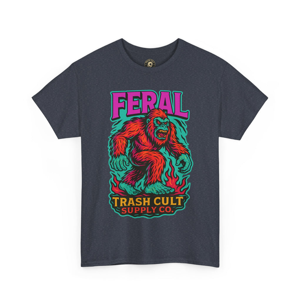 FERAL Bigfoot Shirt – Trashcore Bold Colors | Trash Cult Supply Co | Gildan 5000 Tee