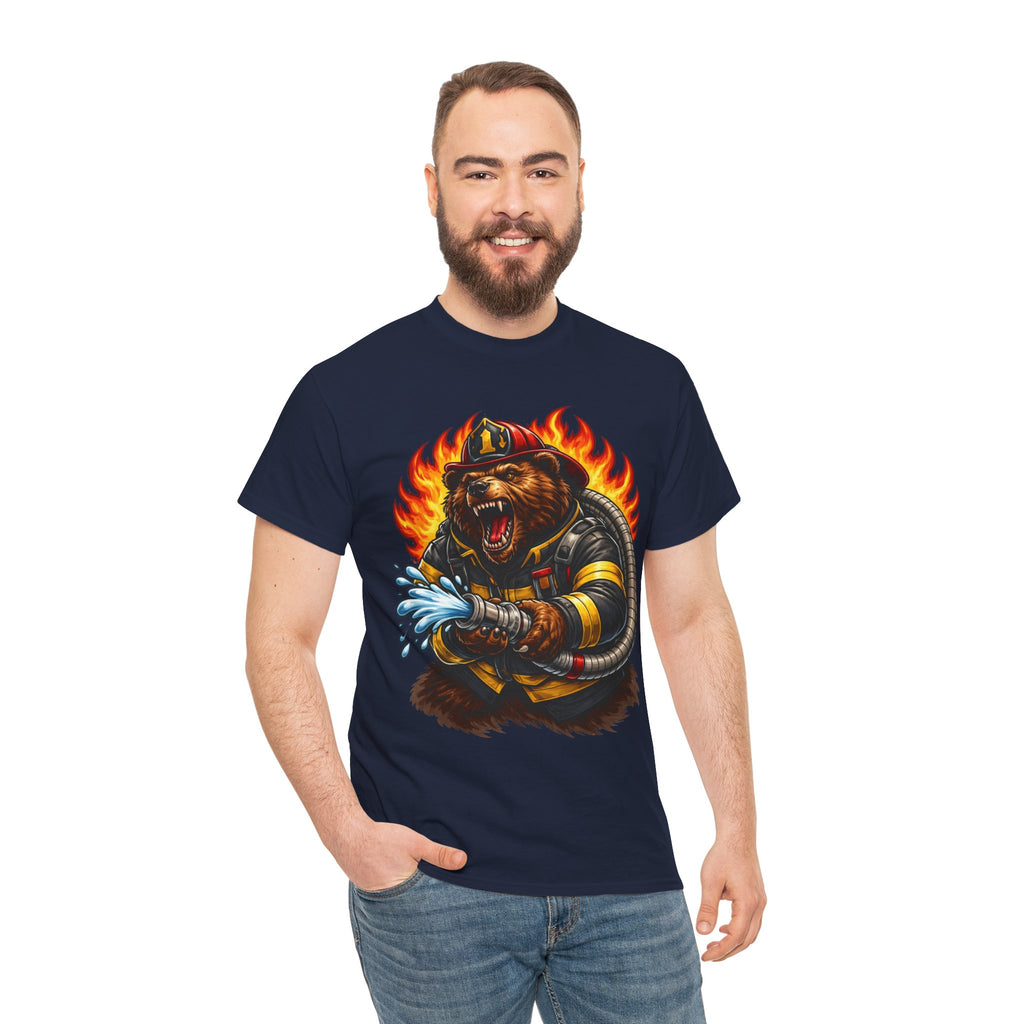 Firefighter Bear T-Shirt – Brave Fireman Graphic Tee