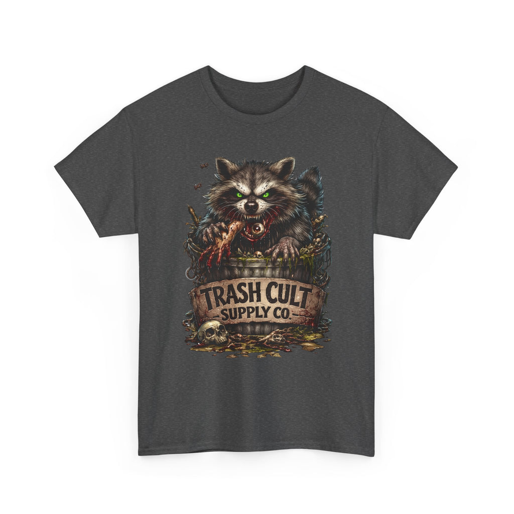 Raccoon 'Trash Cult Supply Co.' Graphic Tee — Vintage Grunge Animal Streetwear