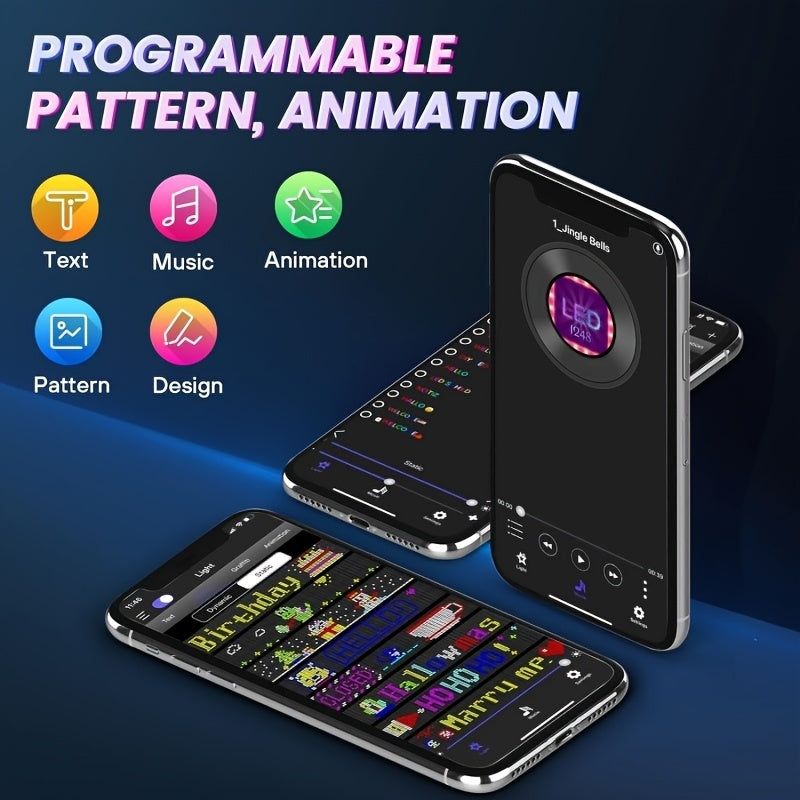 14 Inch Programmable Pixel Panel With Preloaded Animations Scrollable Display For Multi Scenario Use In Support Events Parties And Transportation