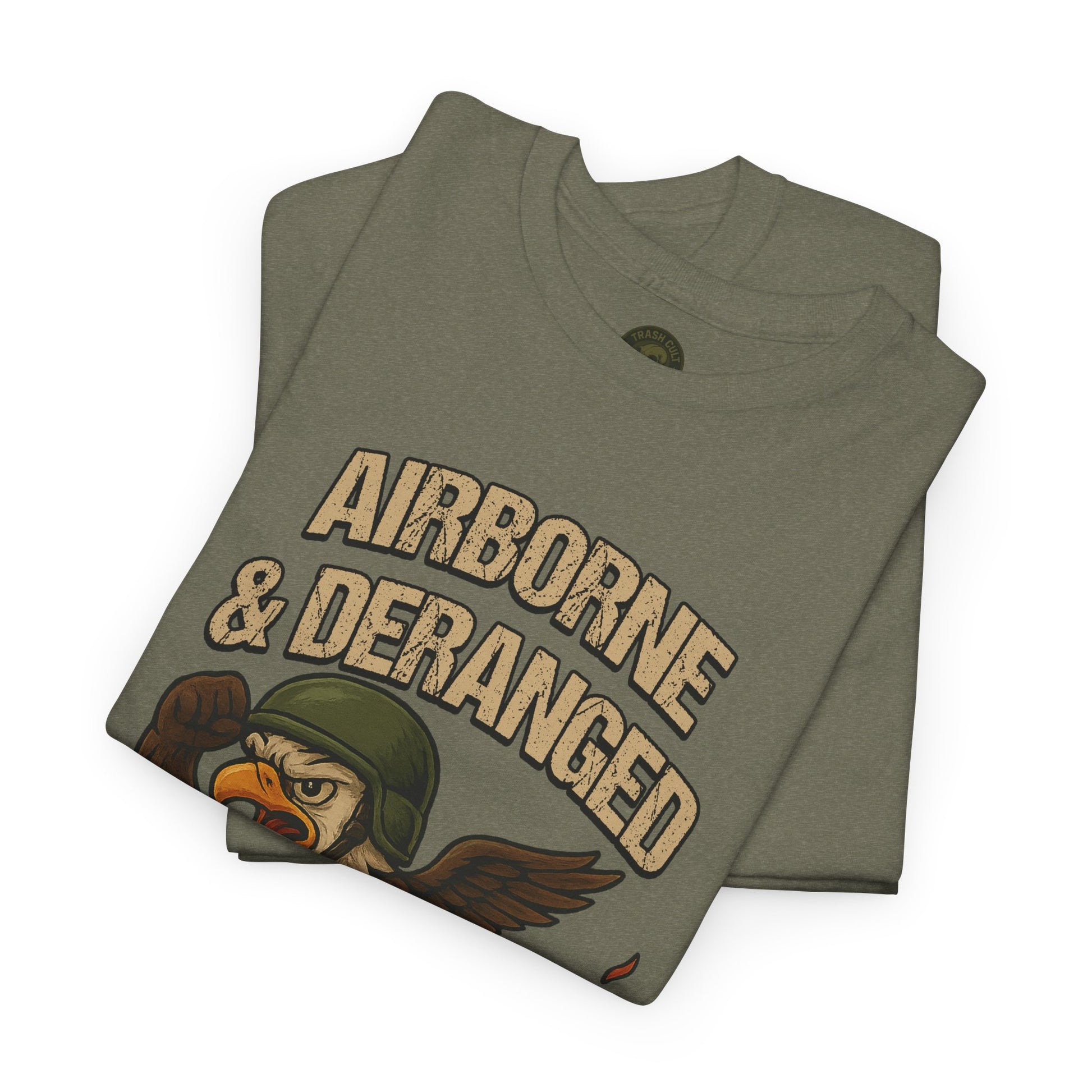 Airborne & Deranged T-Shirt – Trash Cult Supply Co. | Gildan 5000 Heavy Cotton Tee