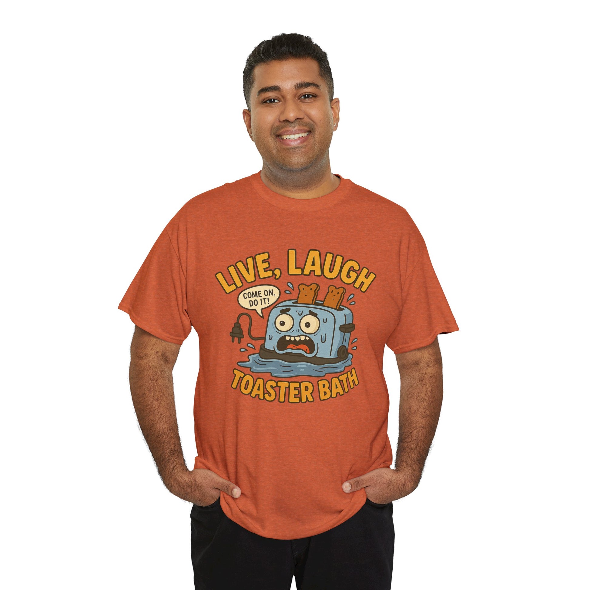 Funny Toaster Bath Tee, Humorous Unisex Shirt, Gift for Friends, Lightweight Cotton Tee, Birthday Party Outfit