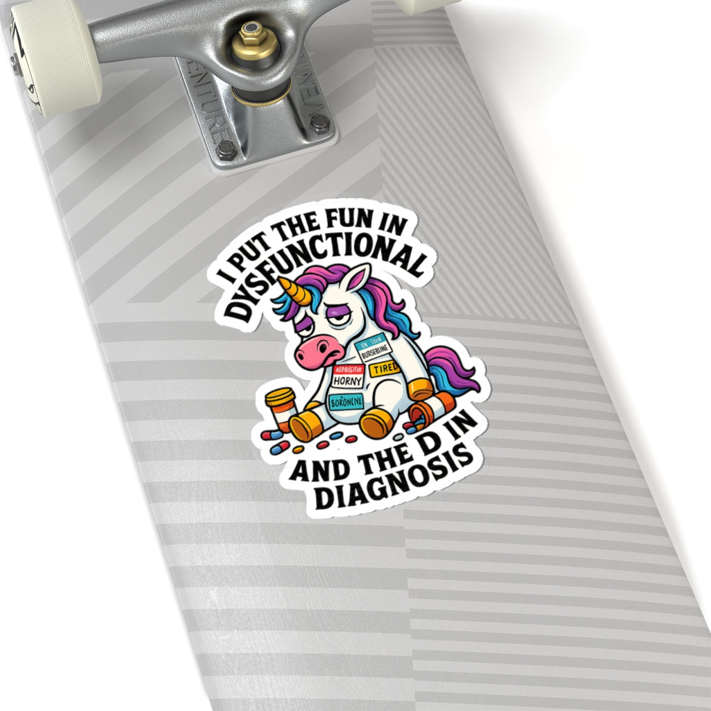 Whimsical Dysfunctional Unicorn Stickers - Fun for Planners, Journals, Binders, Gift for Friends, Humor Decor