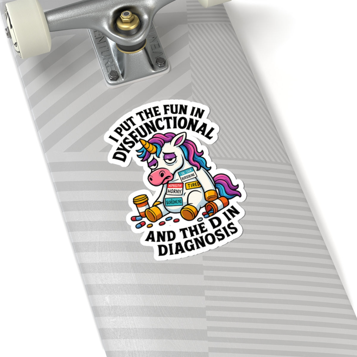 Whimsical Dysfunctional Unicorn Stickers - Fun for Planners, Journals, Binders, Gift for Friends, Humor Decor