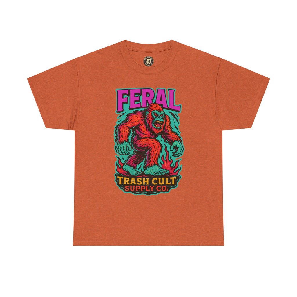 FERAL Bigfoot Shirt – Trashcore Bold Colors | Trash Cult Supply Co | Gildan 5000 Tee