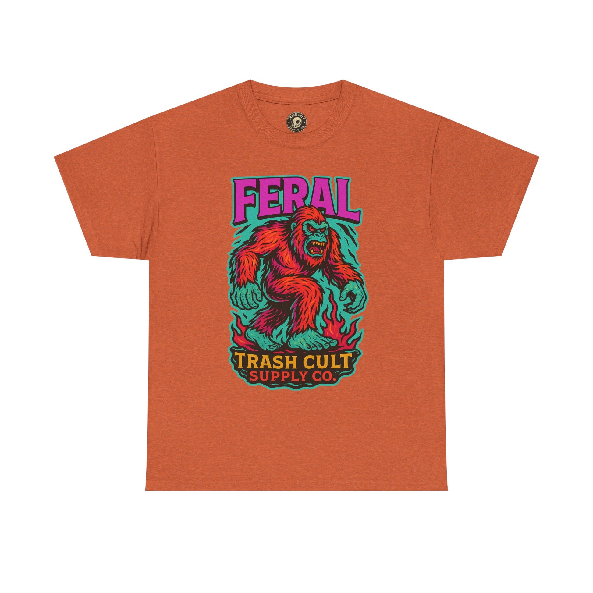 FERAL Bigfoot Shirt – Trashcore Bold Colors | Trash Cult Supply Co | Gildan 5000 Tee