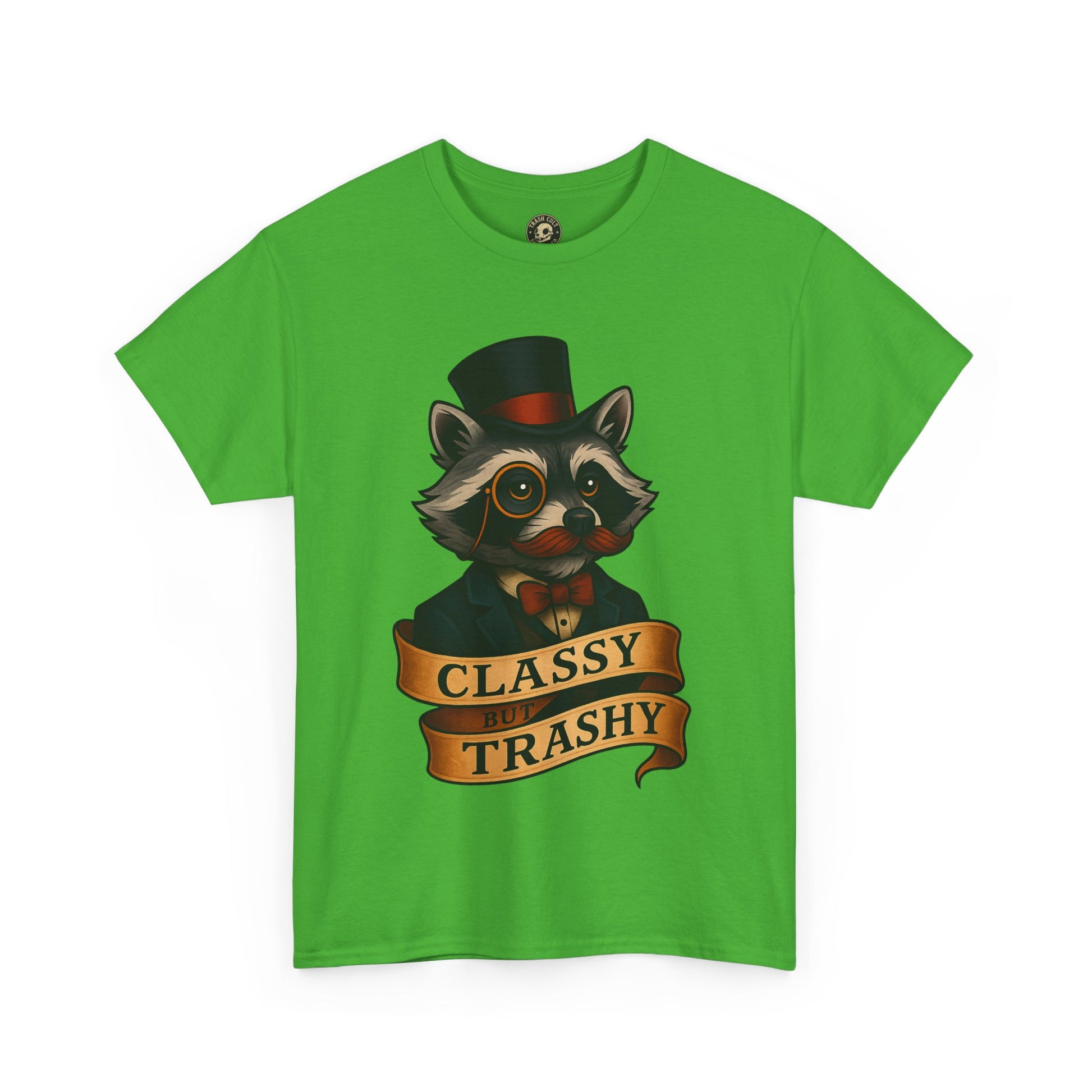 Classy Trashy Raccoon Tee, Unisex Heavy Cotton Tee, Funny Animal Shirt, Unique Gift, Casual Wear, Vintage Style T-Shirt