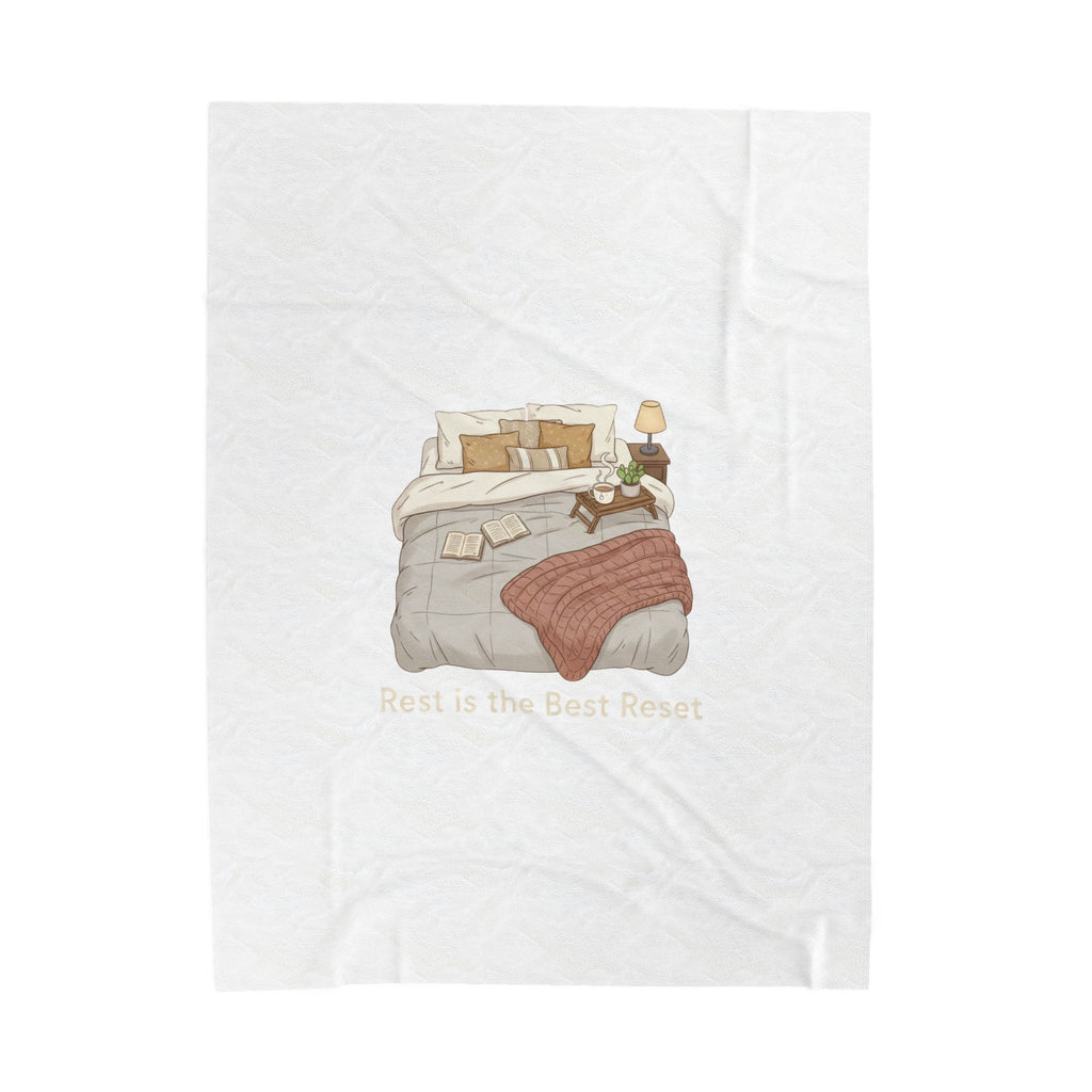 Rest Is the Best Rehab Velveteen Blanket | sleepy humor, nap club