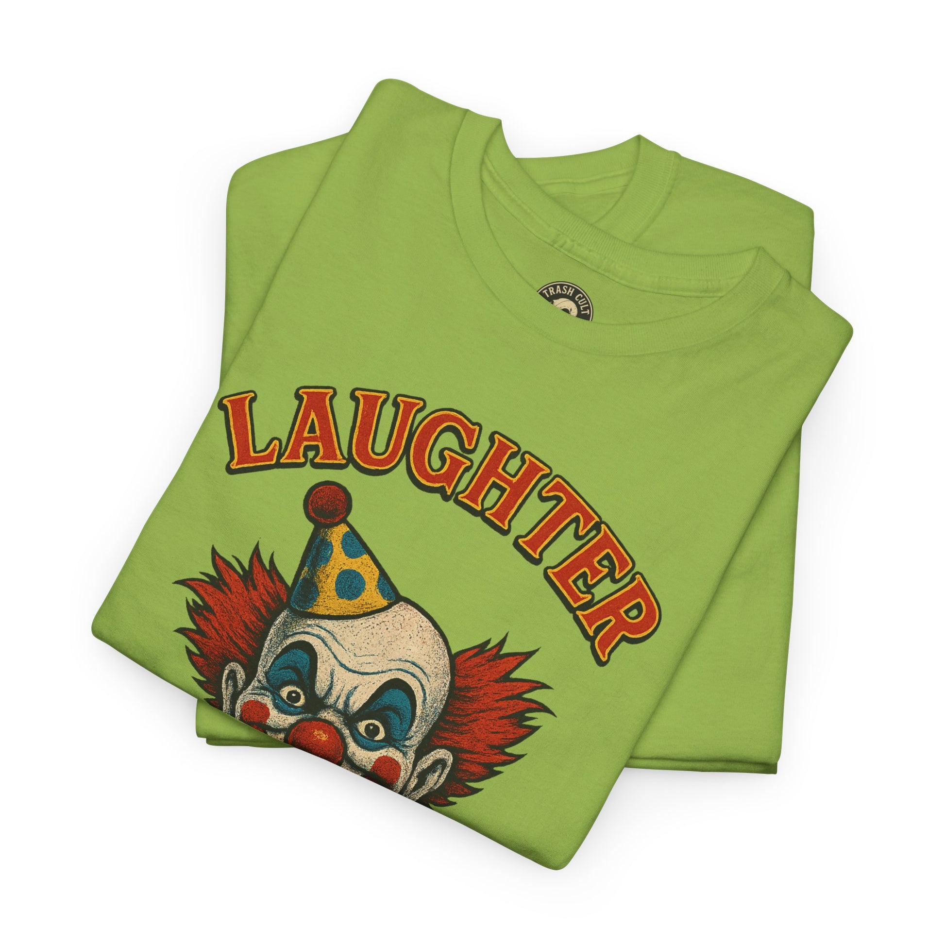 Laughter Isn’t Voluntary Creepy Clown Shirt – Circus Horror Tee – Gildan 5000