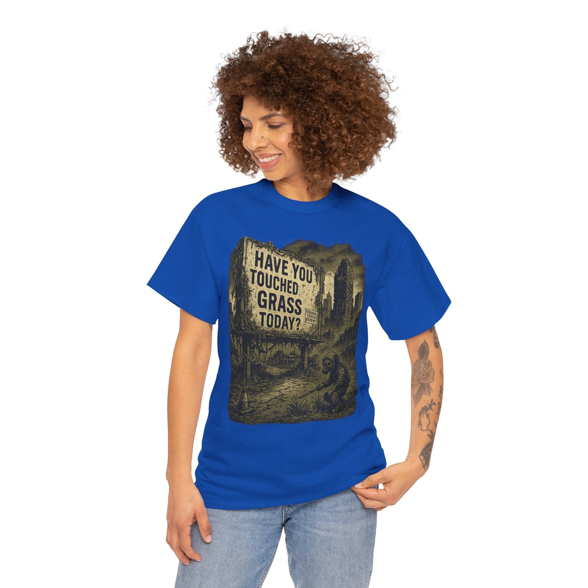 Post-Apocalyptic "Have You Touched Grass Today?" Shirt – Trash Cult Supply Co.