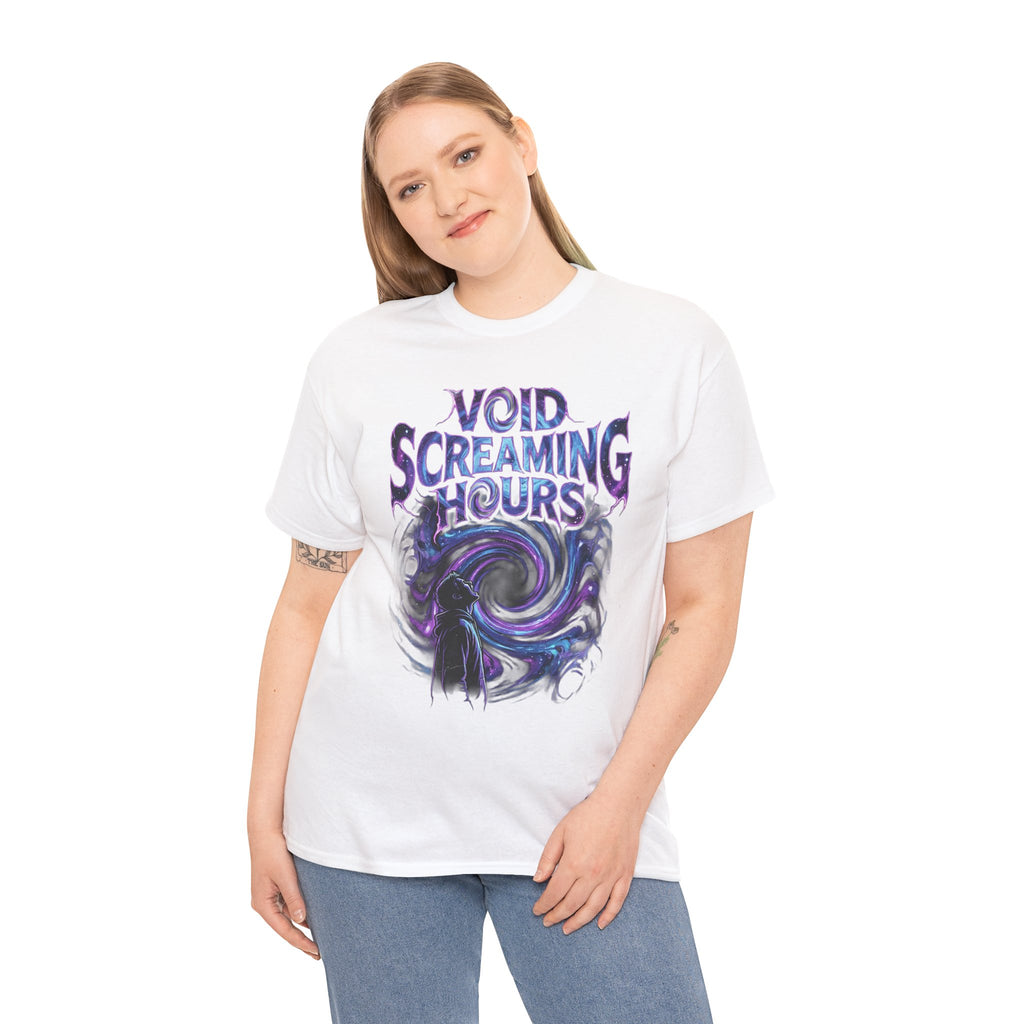 Void Screaming Hours Tee — Gothic Cosmic Horror T‑Shirt