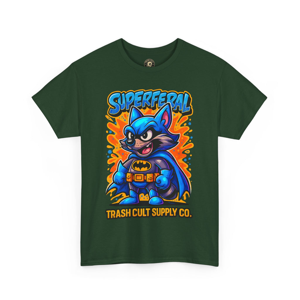 SuperFeral Raccoon Graffiti Shirt – Bold New School Superhero Streetwear | Trash Cult Supply Co