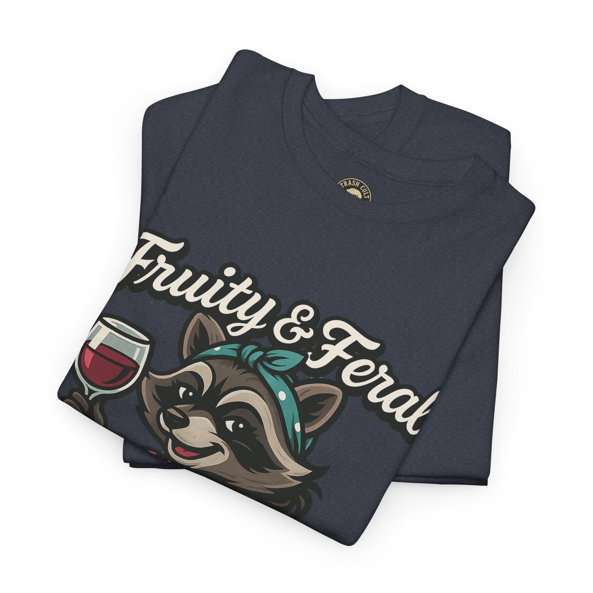 Fruity & Feral Raccoon Housewife Tee – Trash Cult Supply Co. on Gildan 5000