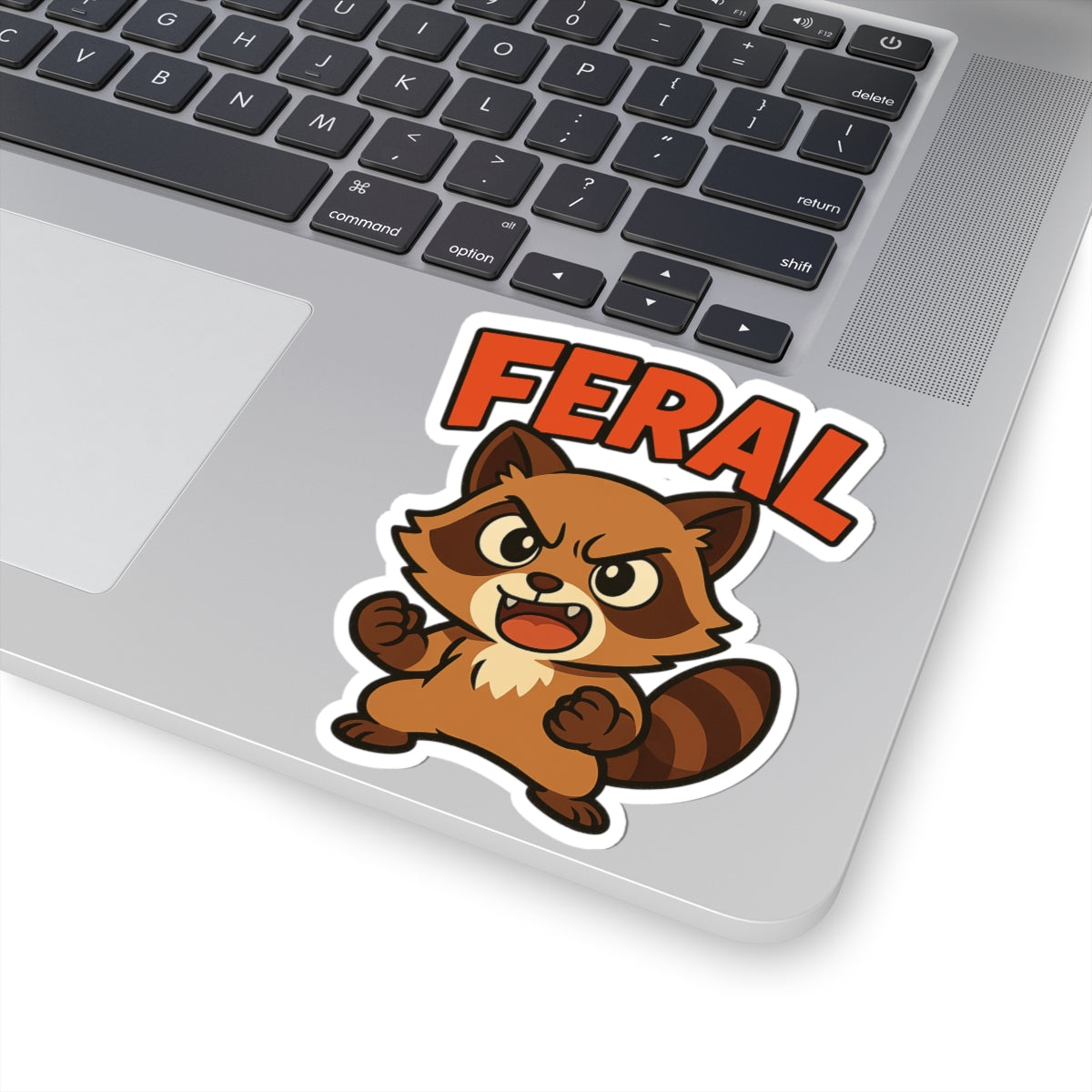 Feral Anime Raccoon Sticker – Bold, Cute, and Unhinged